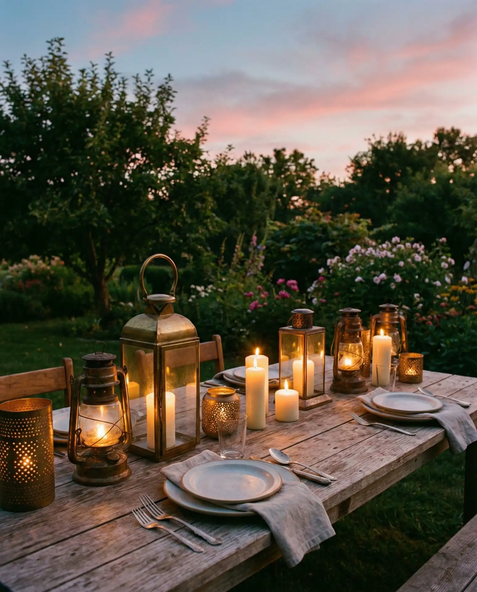 Lantern and Candle Evening Ambiance