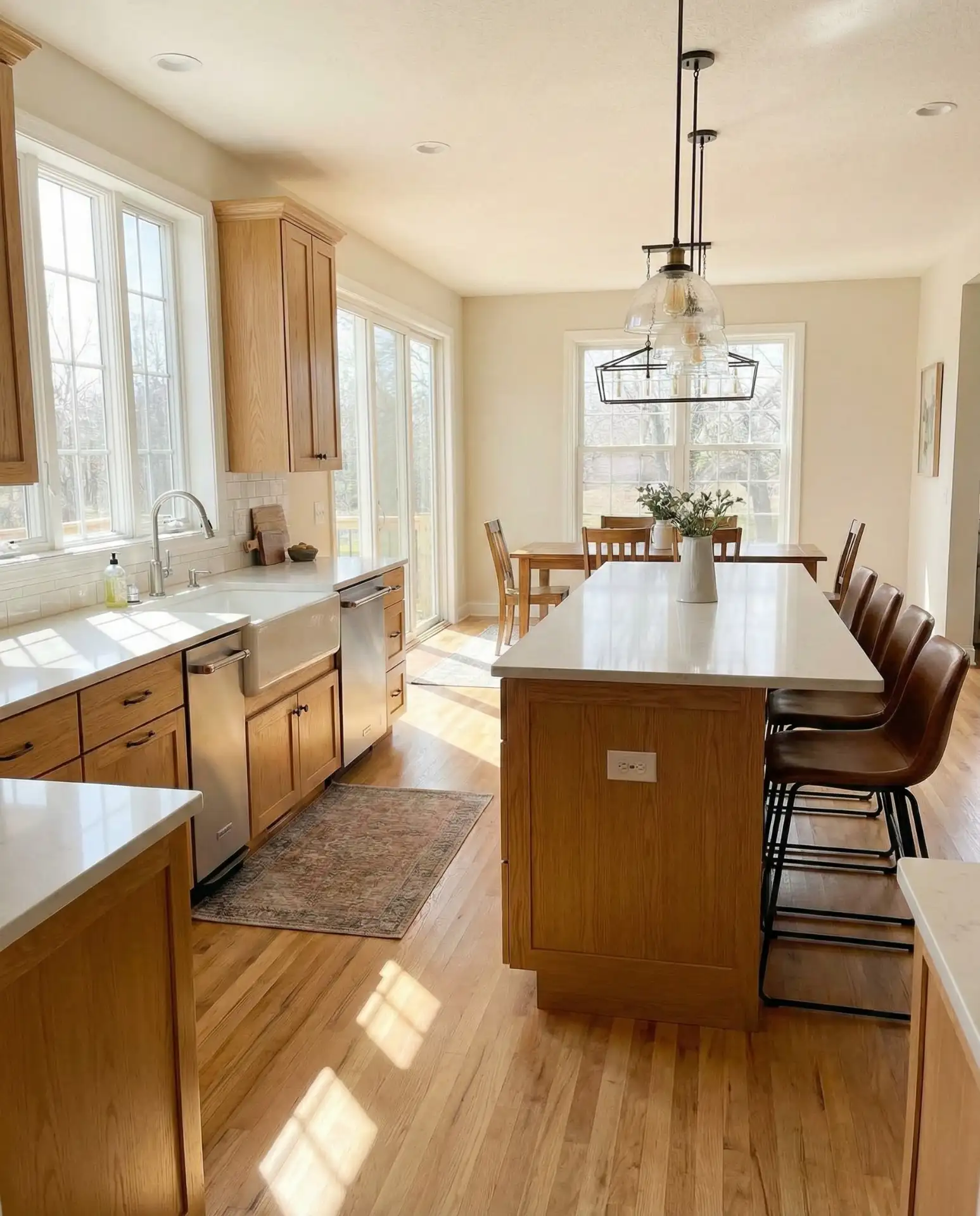 Large Family Kitchen with Double Islands 2
