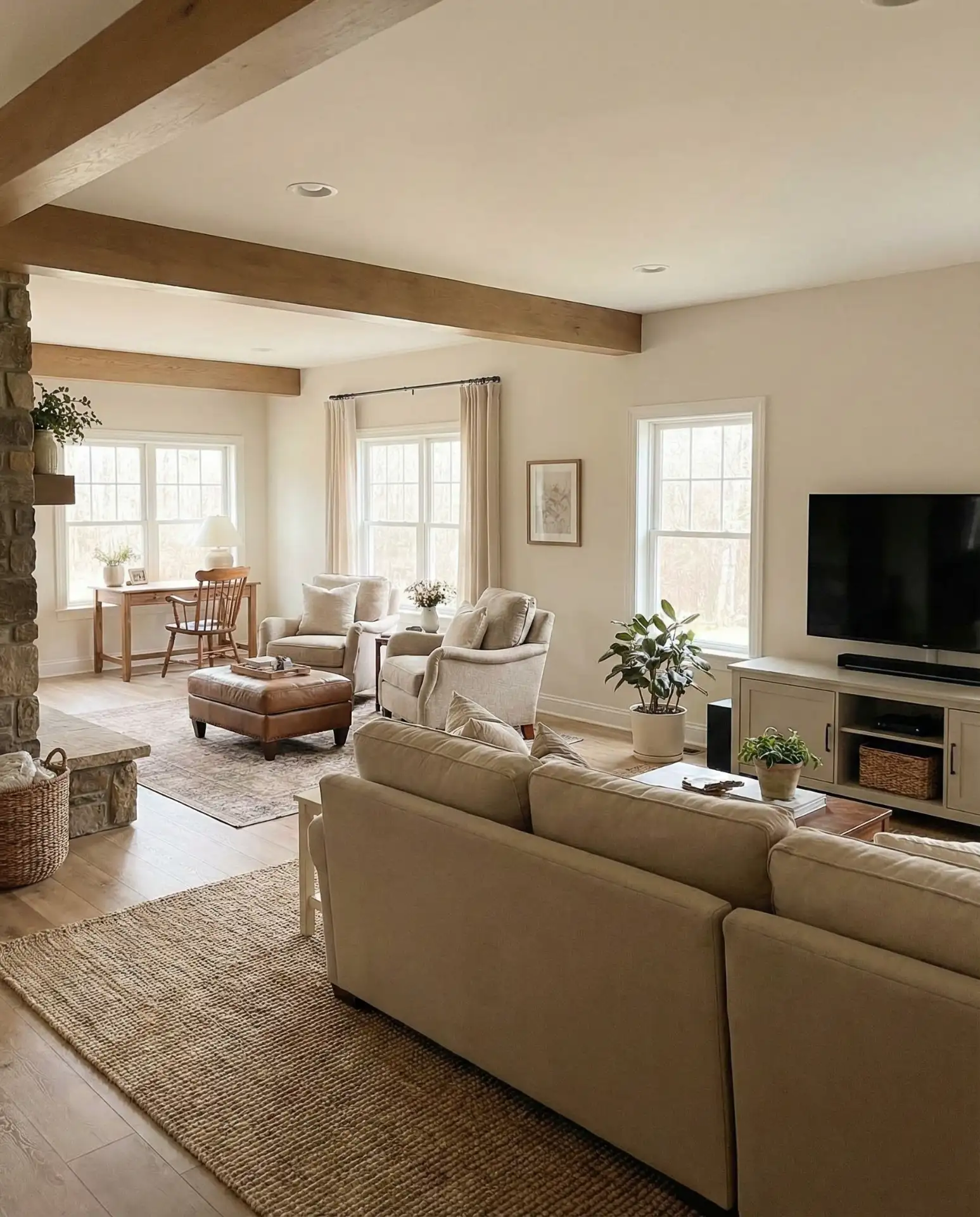 Large Family Room with Multiple Zones 2