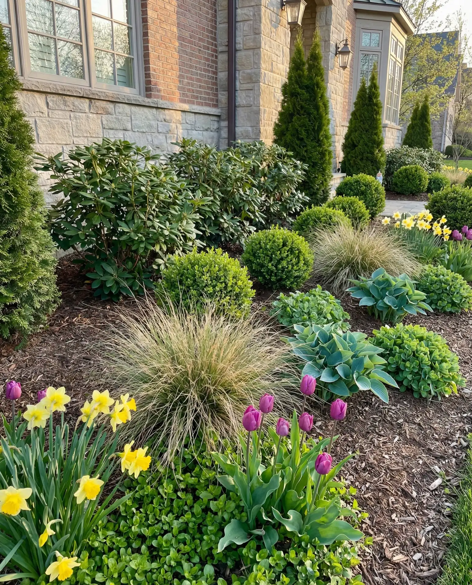 Layered Foundation Plantings with Seasonal Interest 1