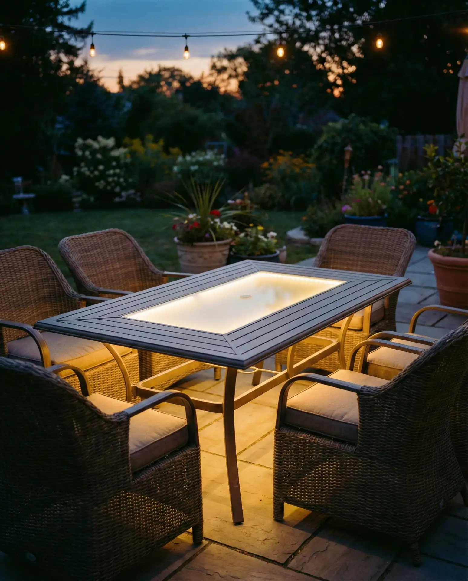 Lighted Glass Insert for Evening Ambiance 2