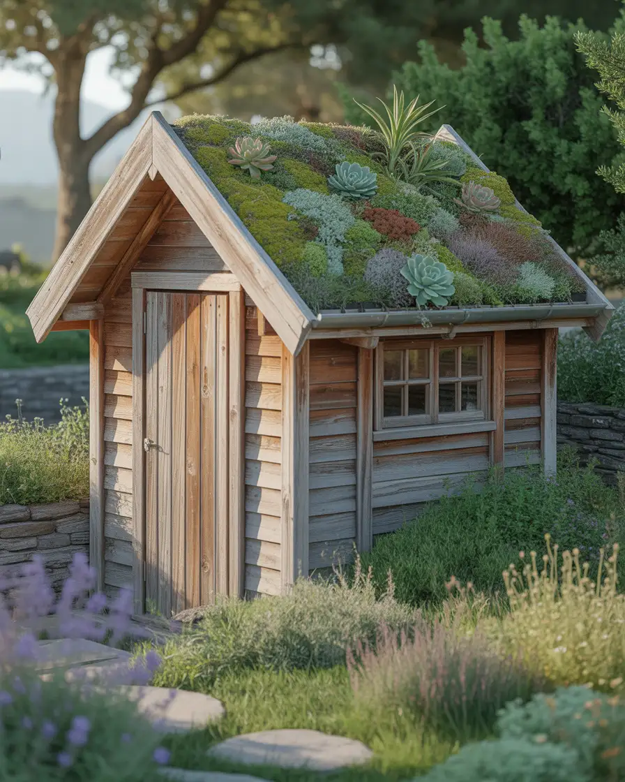Living Roof on Garden Shed 1