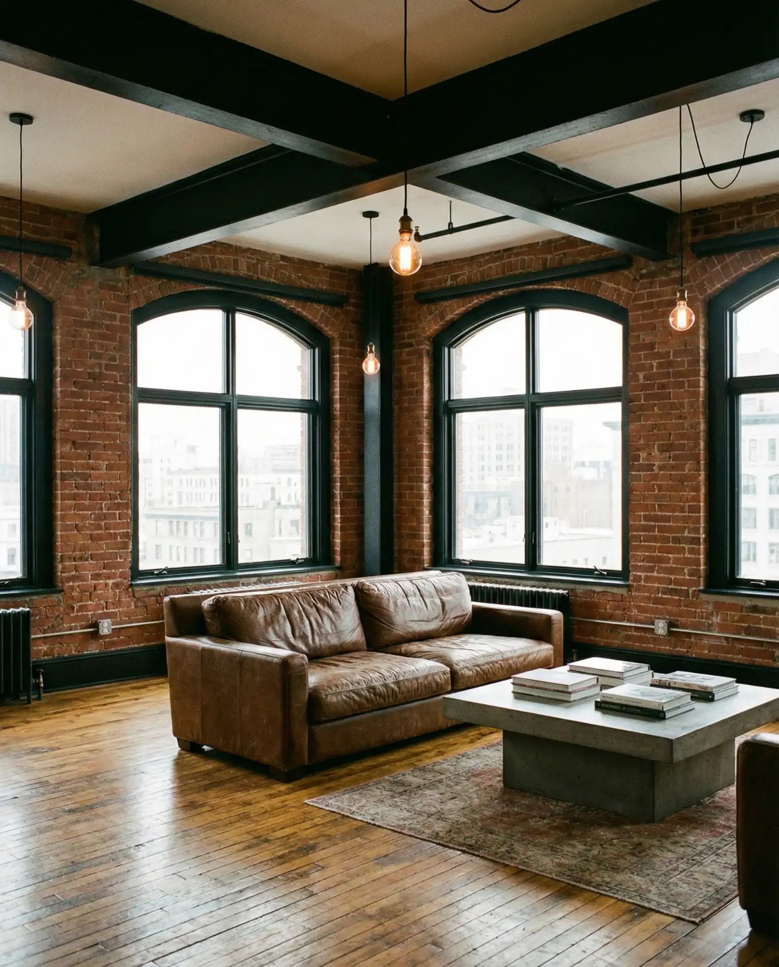 Loft Apartment with Exposed Brick and Steel Beams 1