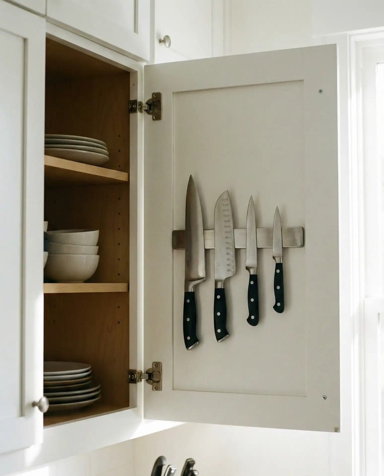 Magnetic Knife Strips for Inside Cabinet Doors 1