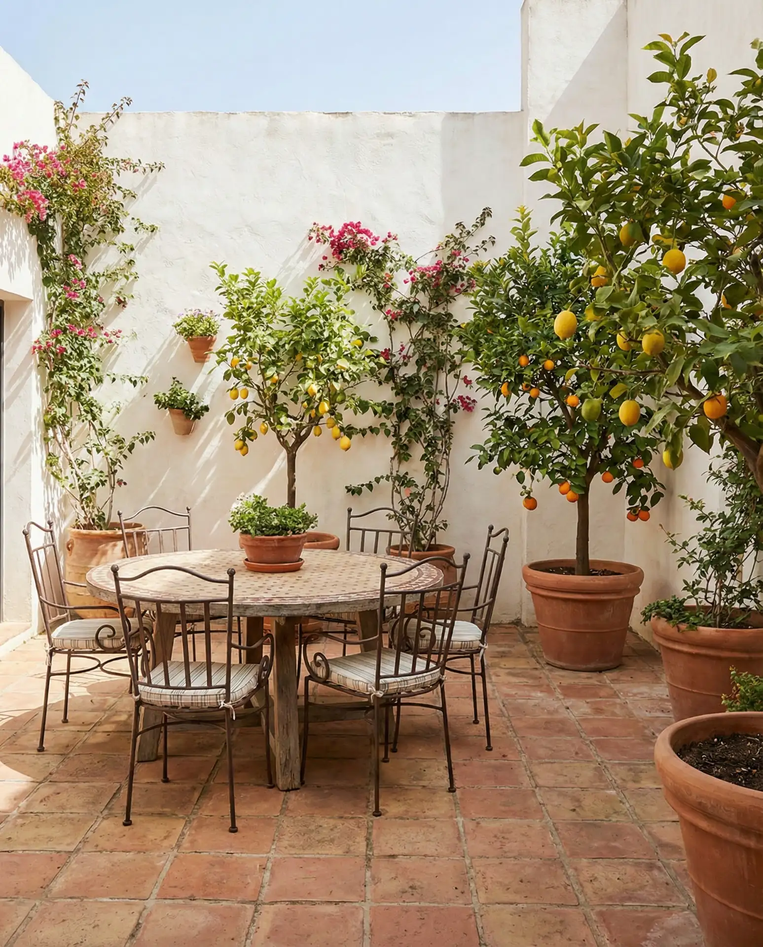 Mediterranean Courtyard with Terracotta 1