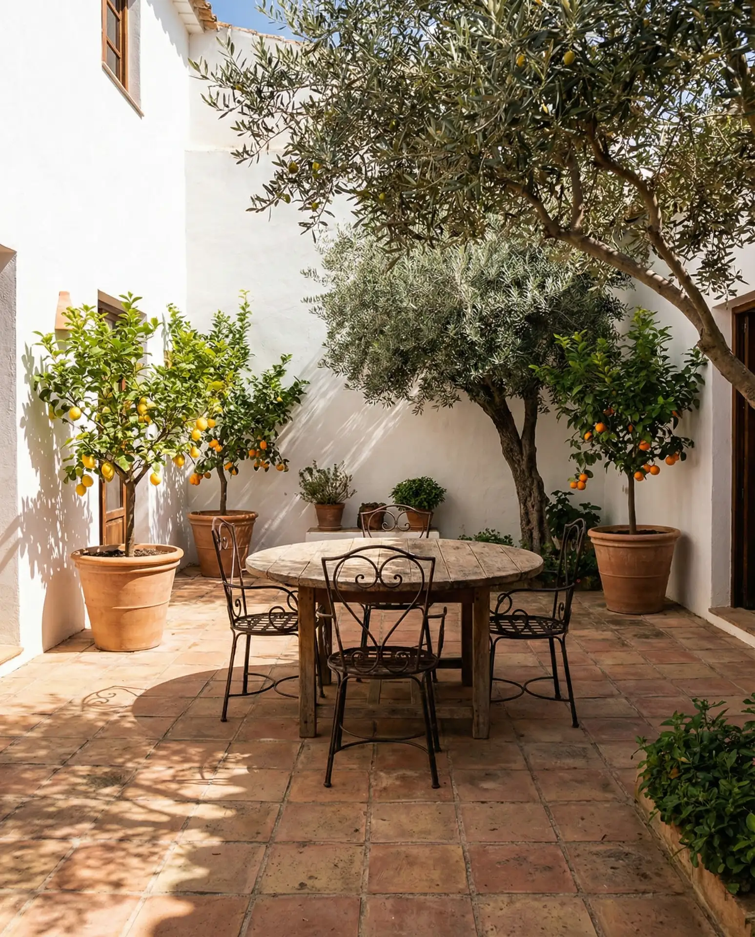 Mediterranean Courtyard with Terracotta 2