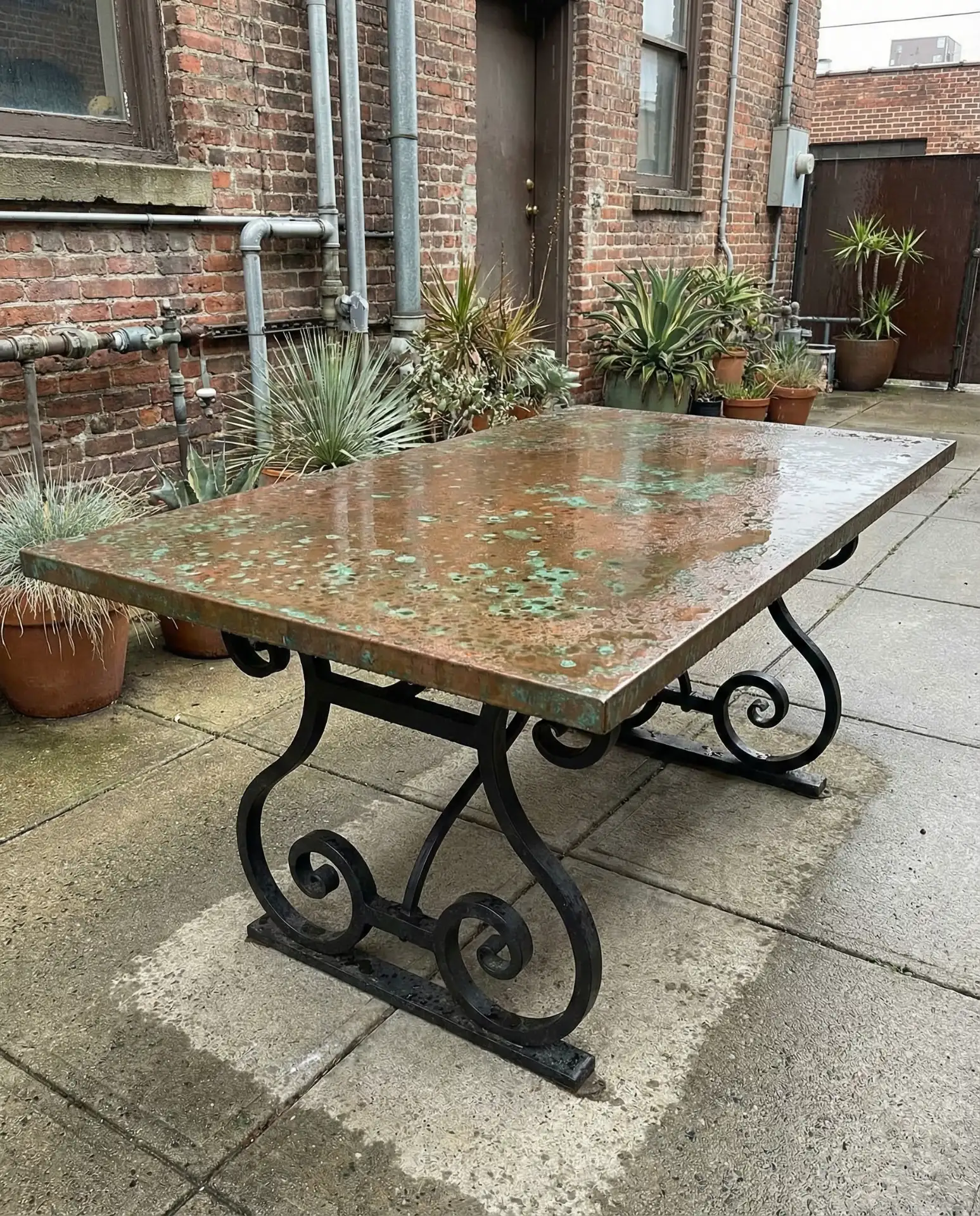 Metal Sheet Overlay with Patina Finish 1