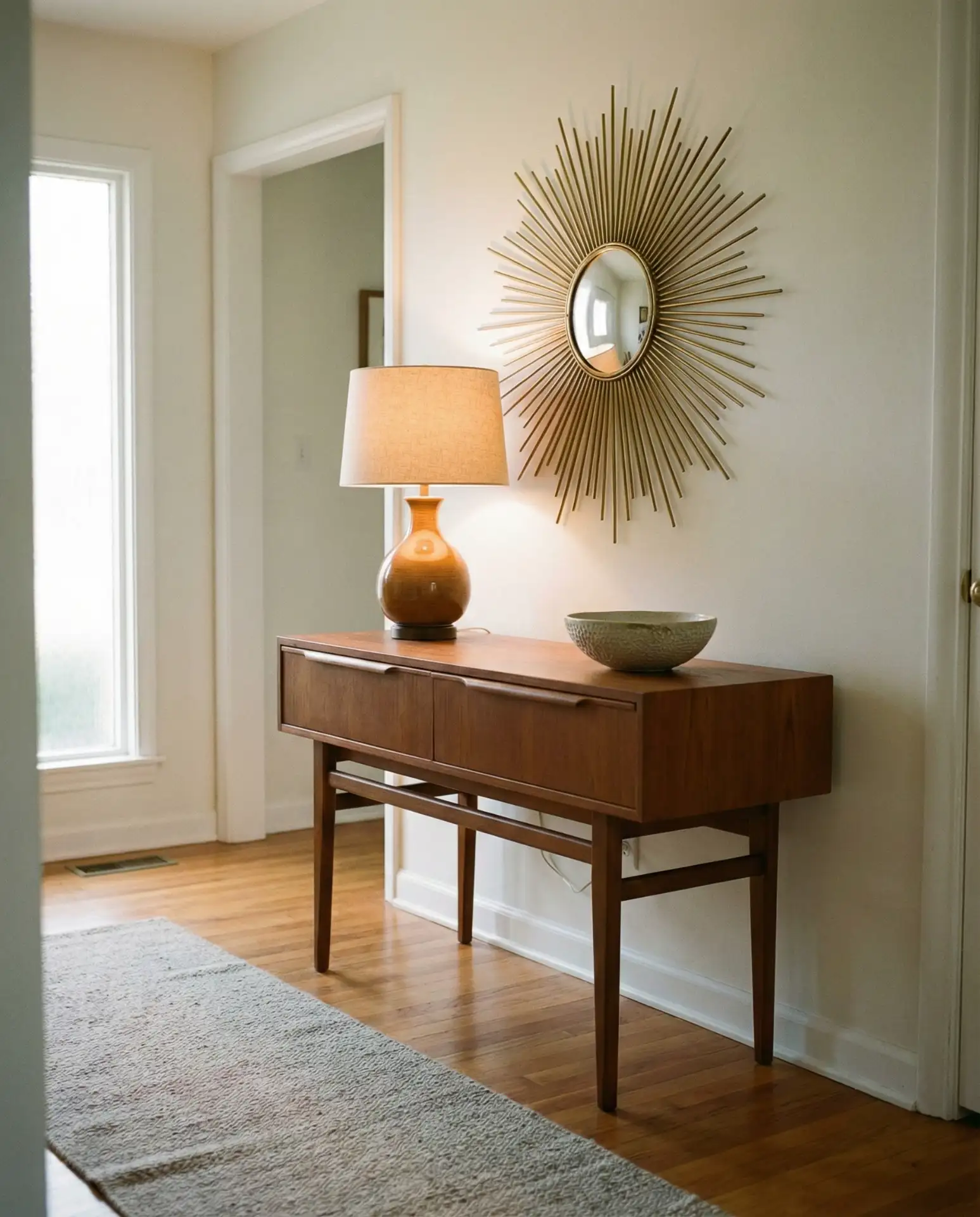 Mid-Century Modern Entry with Teak Console 1