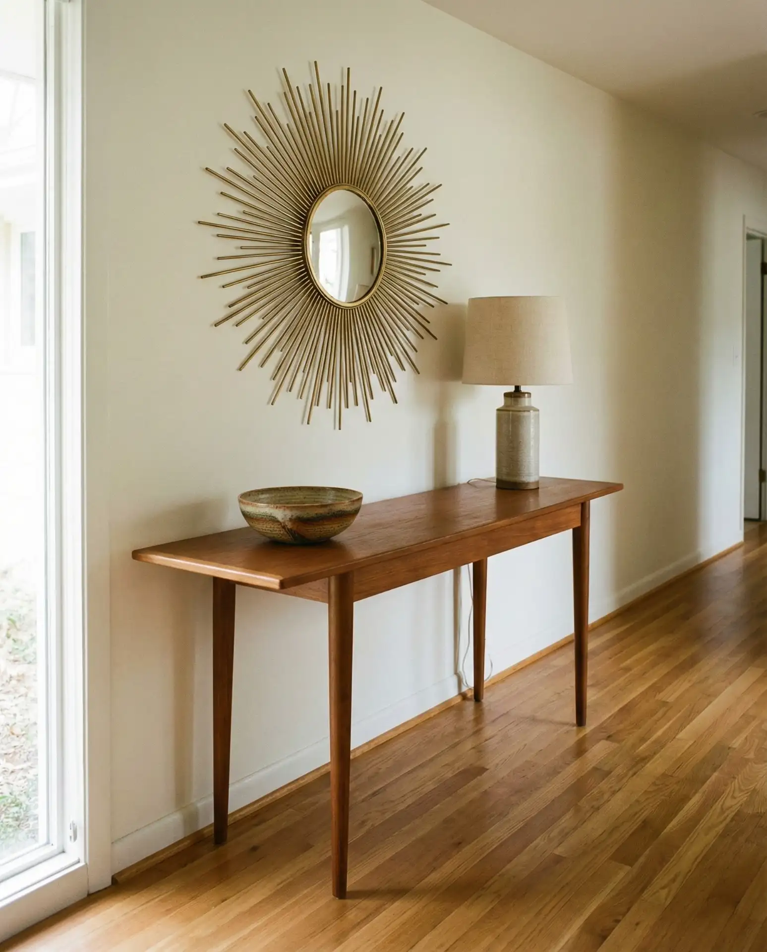 Mid-Century Modern Entry with Teak Console 2
