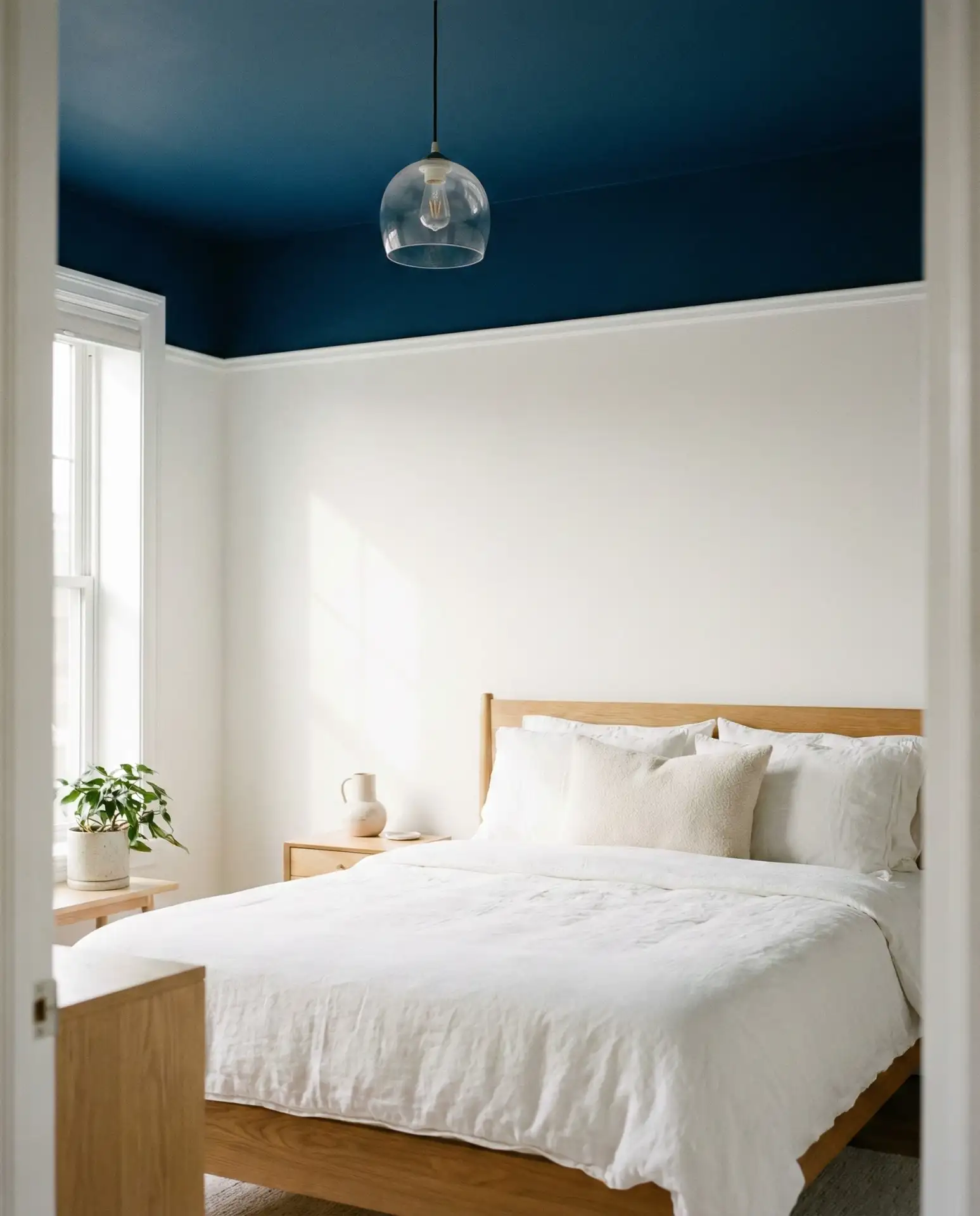 Midnight Blue Ceiling with White Walls 1