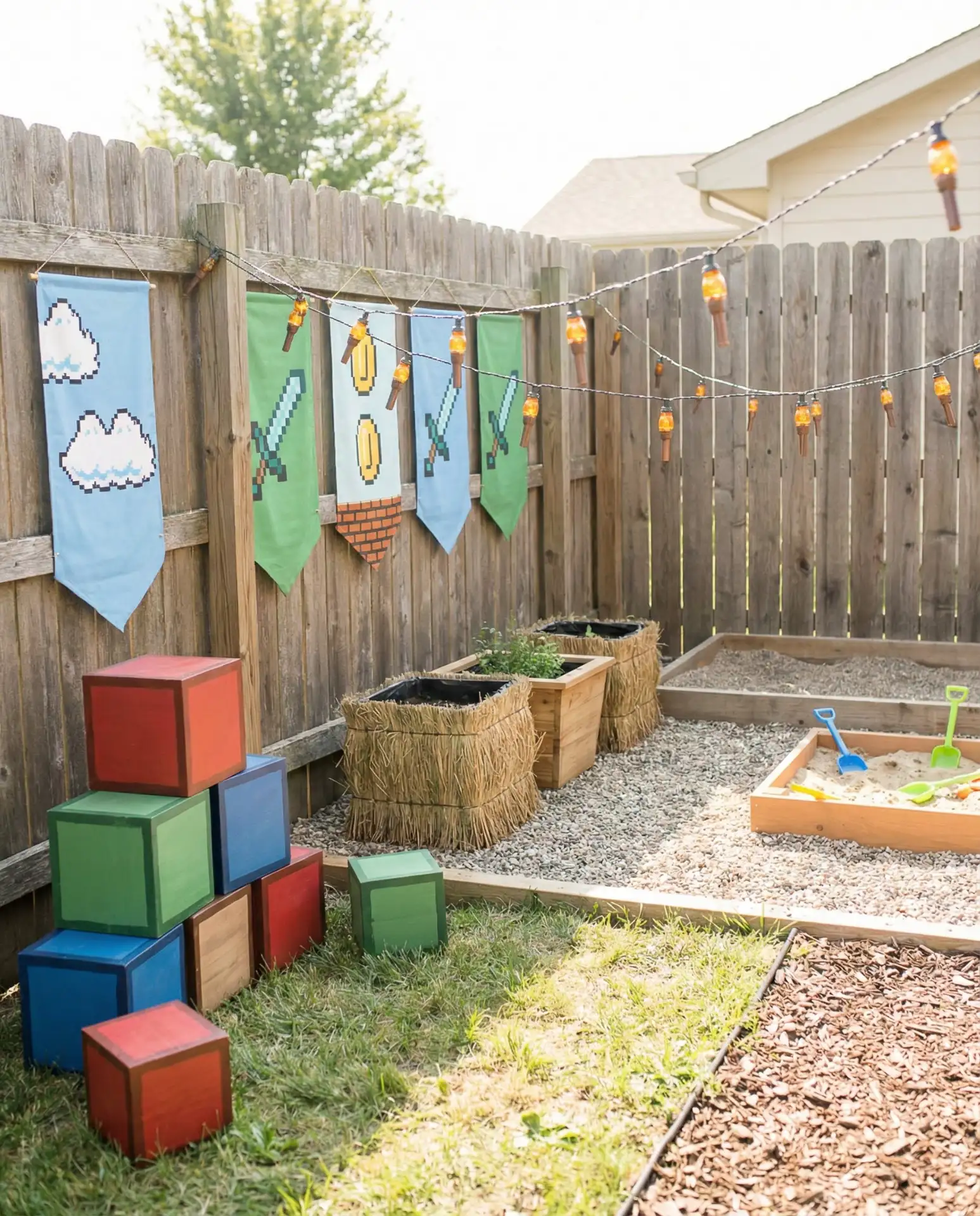 Minecraft-Inspired Backyard Play Zone 1