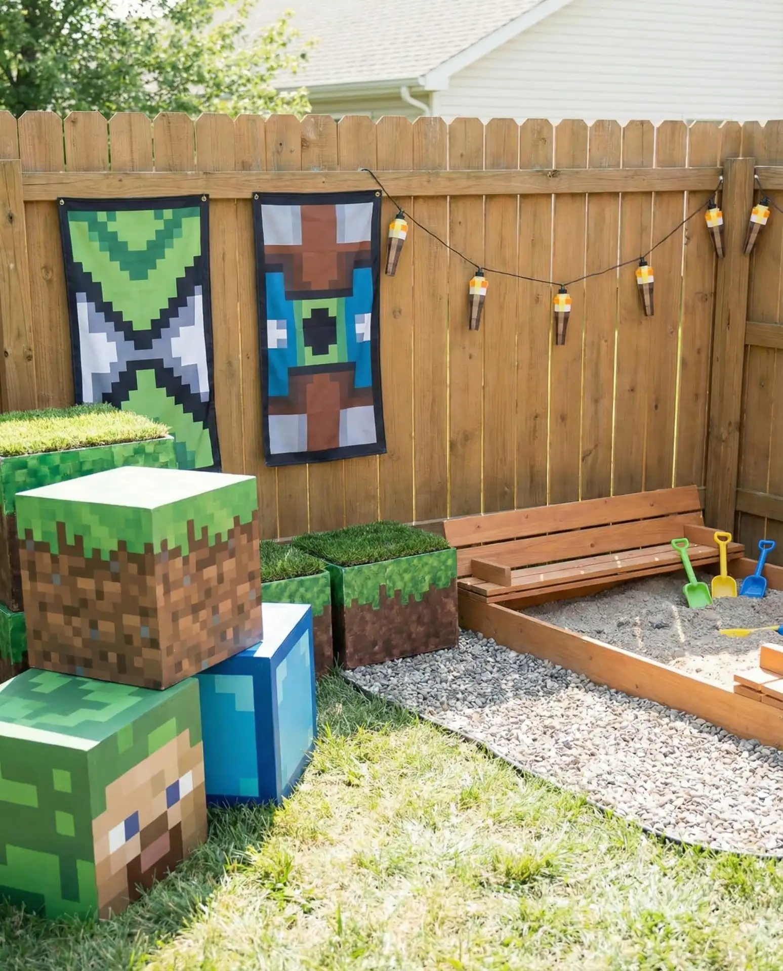Minecraft-Inspired Backyard Play Zone 2
