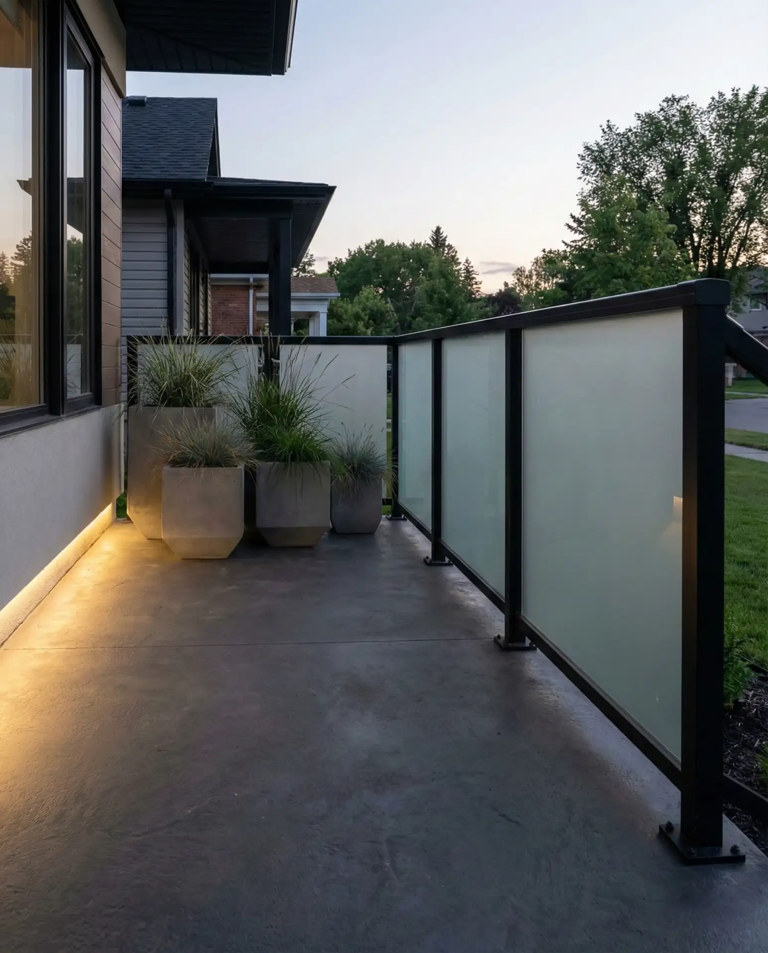 Minimalist Horizontal Slat Railing 1