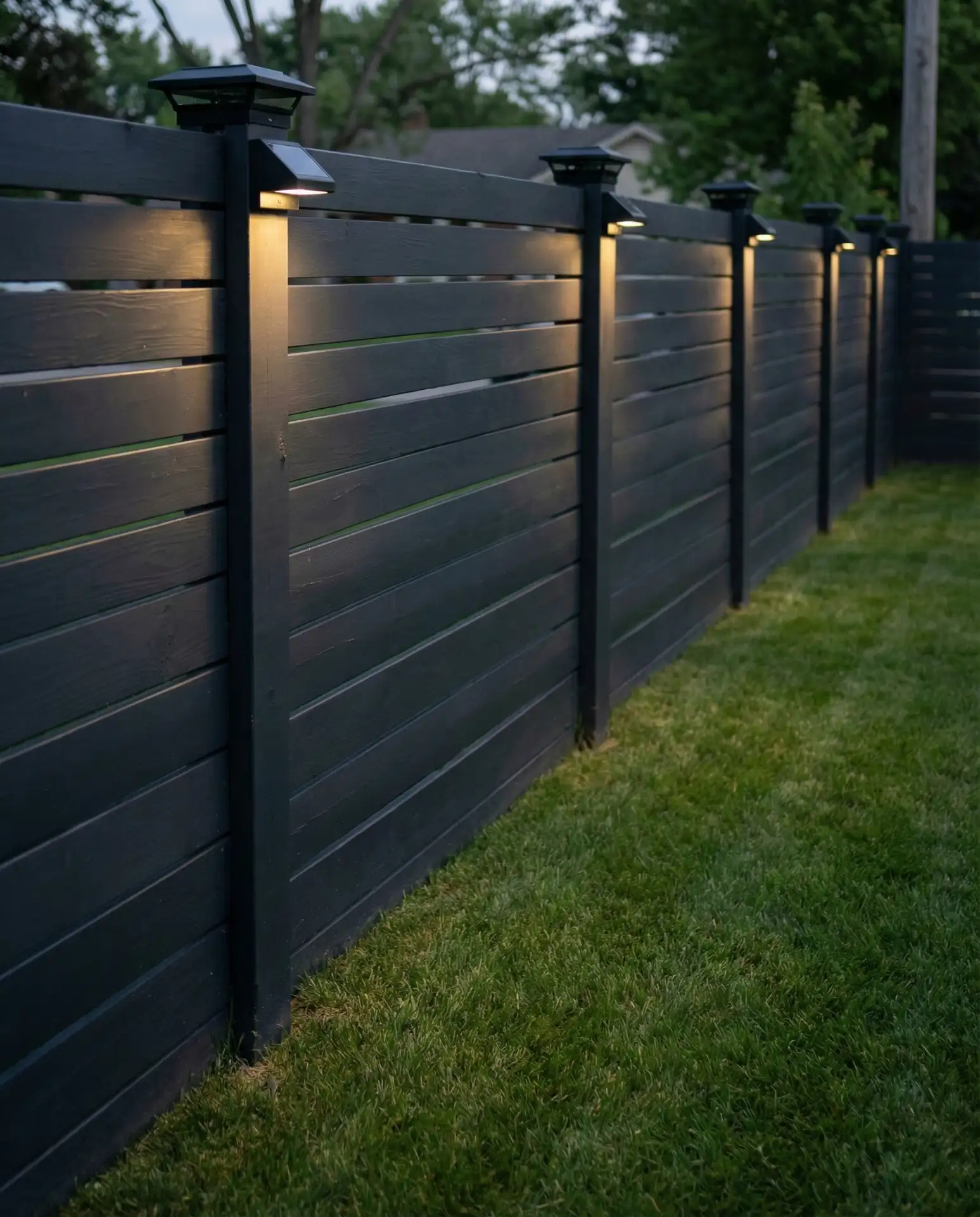 Minimalist Post Cap Lights for Modern Fencing 1