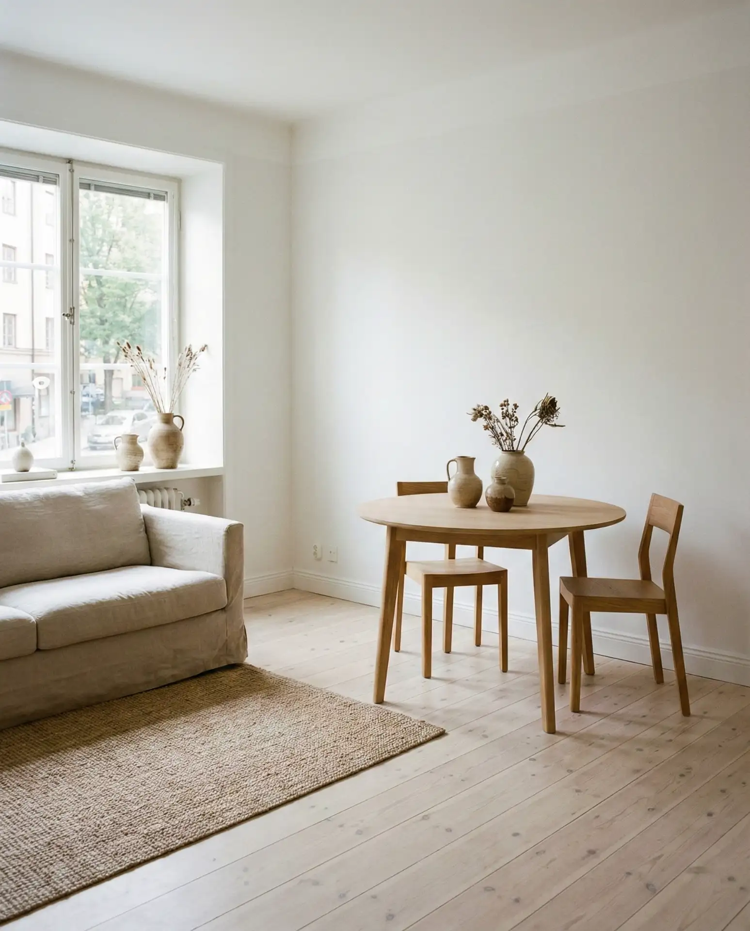 Minimalist Scandinavian Studio with Natural Wood 1