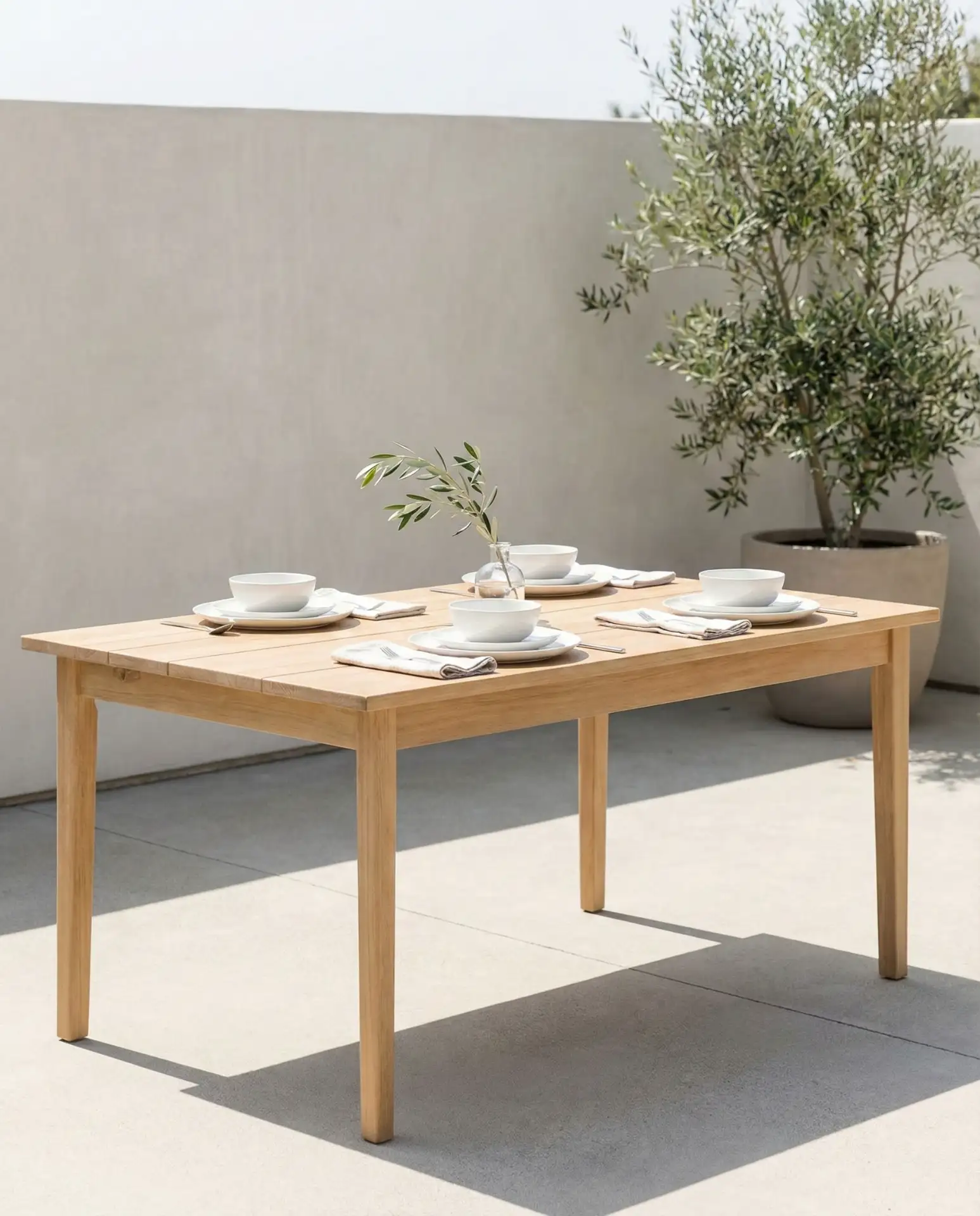 Minimalist White Table Setting