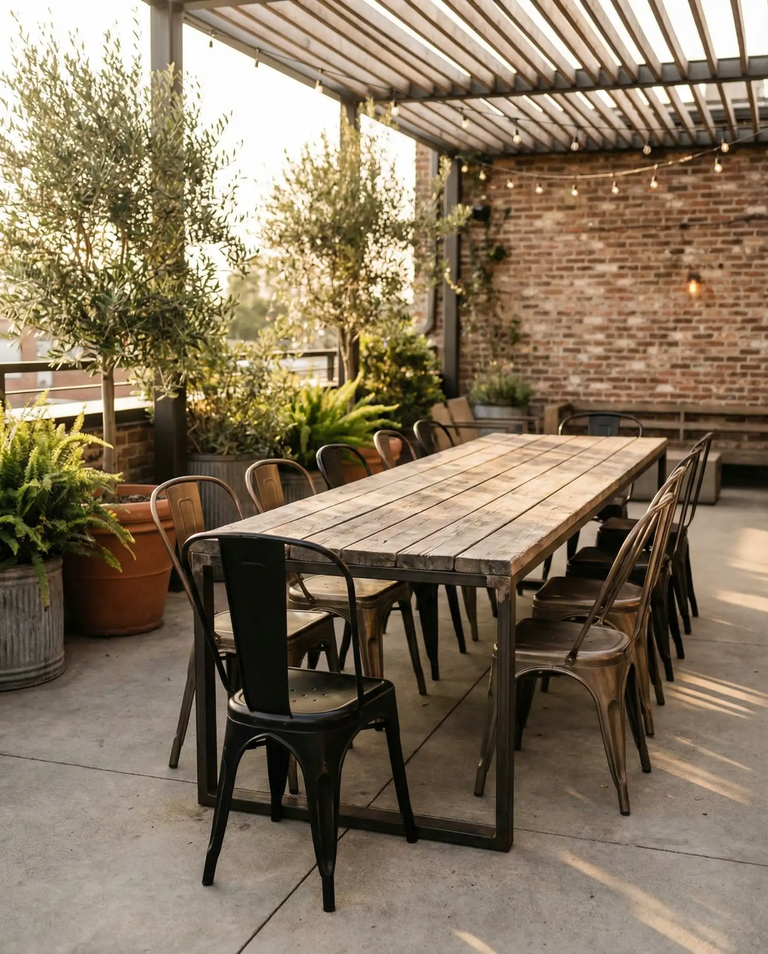 Mixed Metal Chair Styles Around One Table