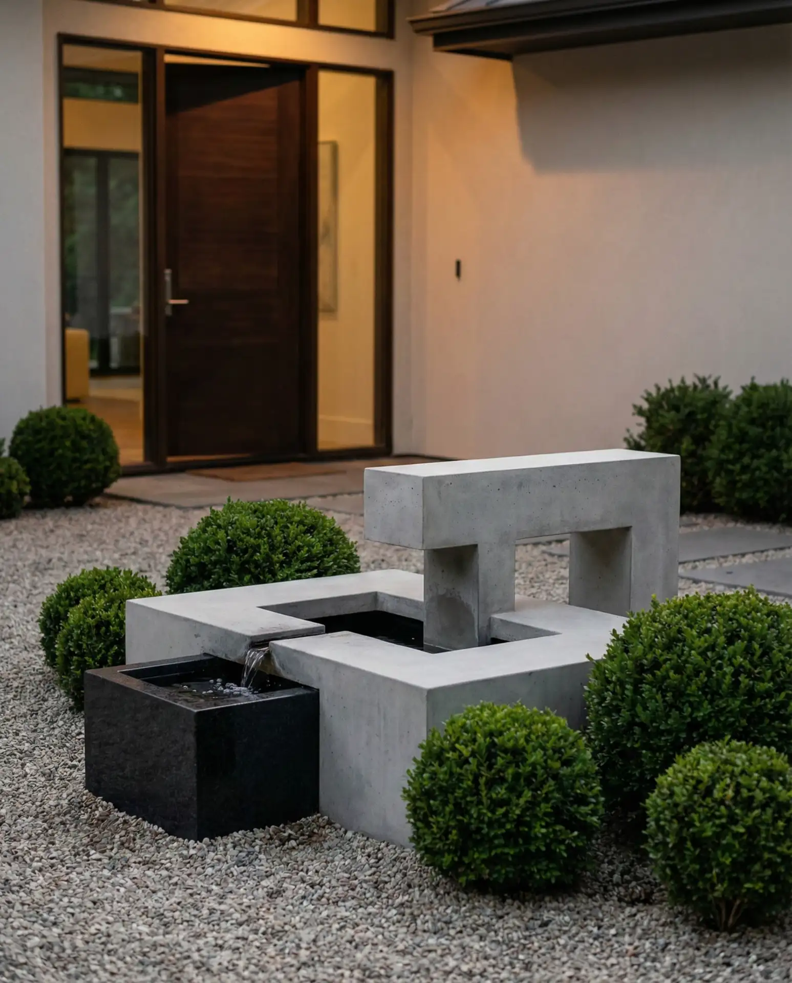 Modern Fountain as Focal Point 2