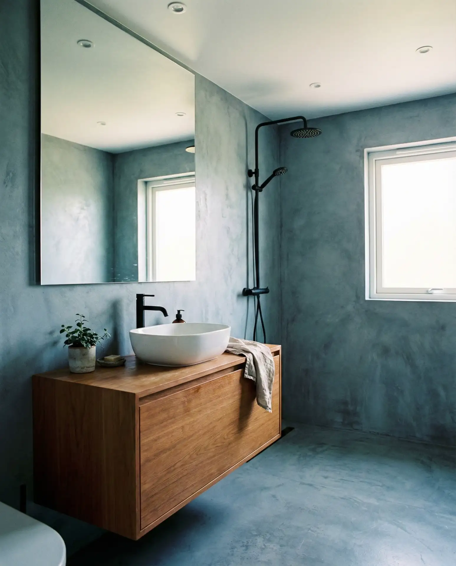 Modern Grey-Blue Concrete Aesthetic 2