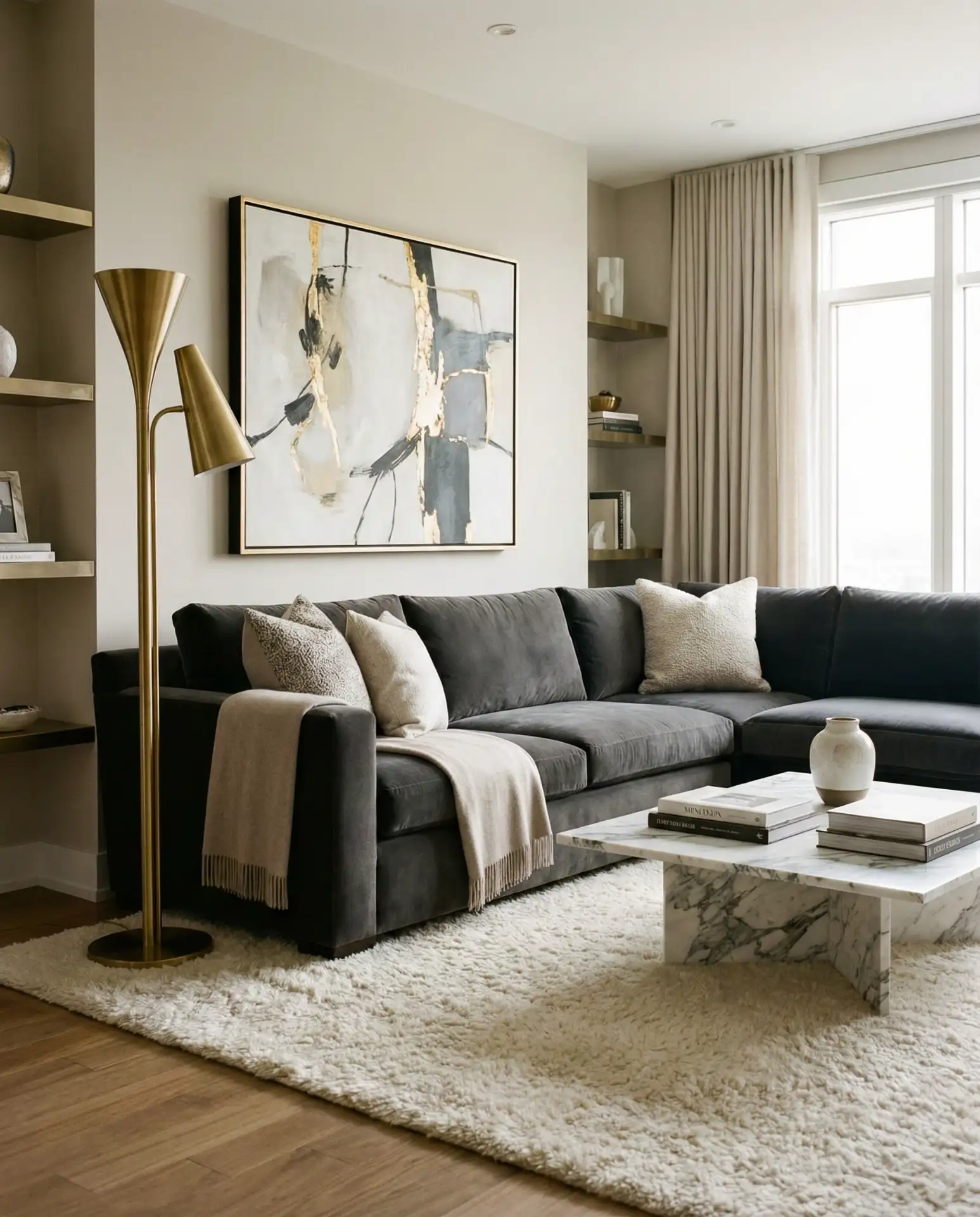 Modern Luxury with Metallic Accents 1