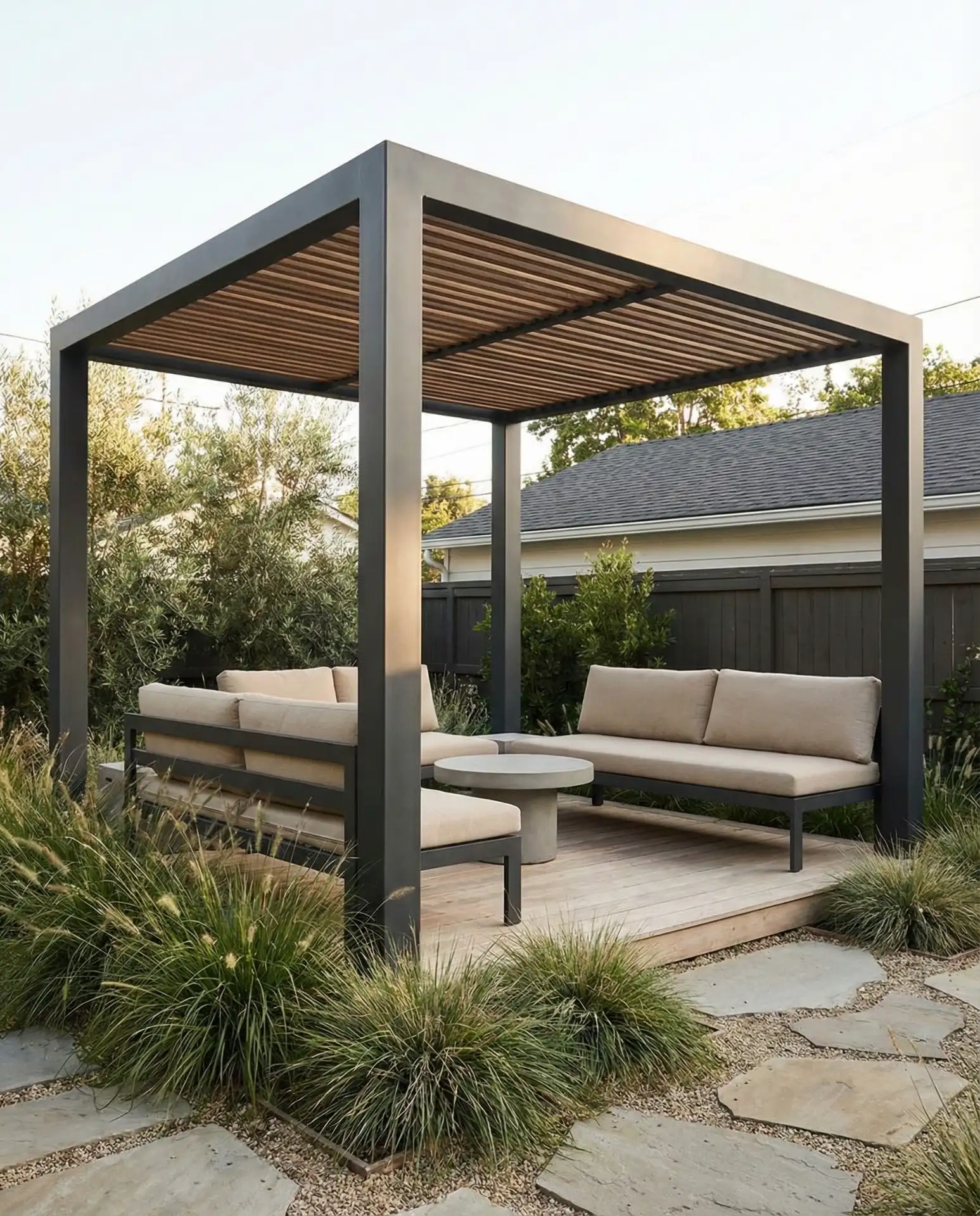 Modern Minimalist Gazebo with Clean Lines 2