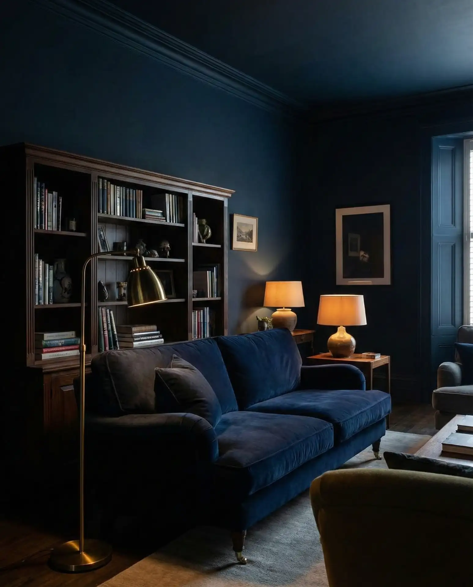Moody Midnight Blue Library Vibes 1