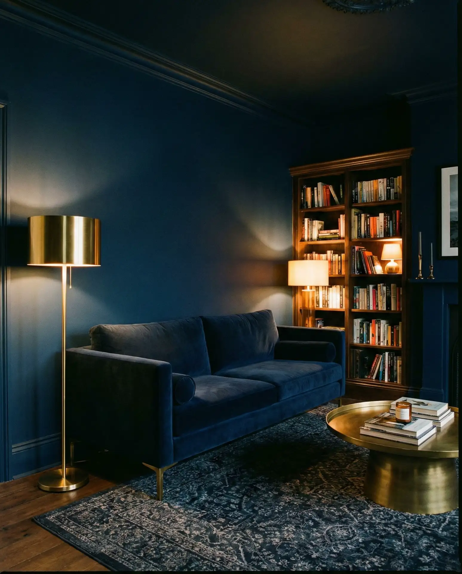 Moody Midnight Blue Library Vibes 2