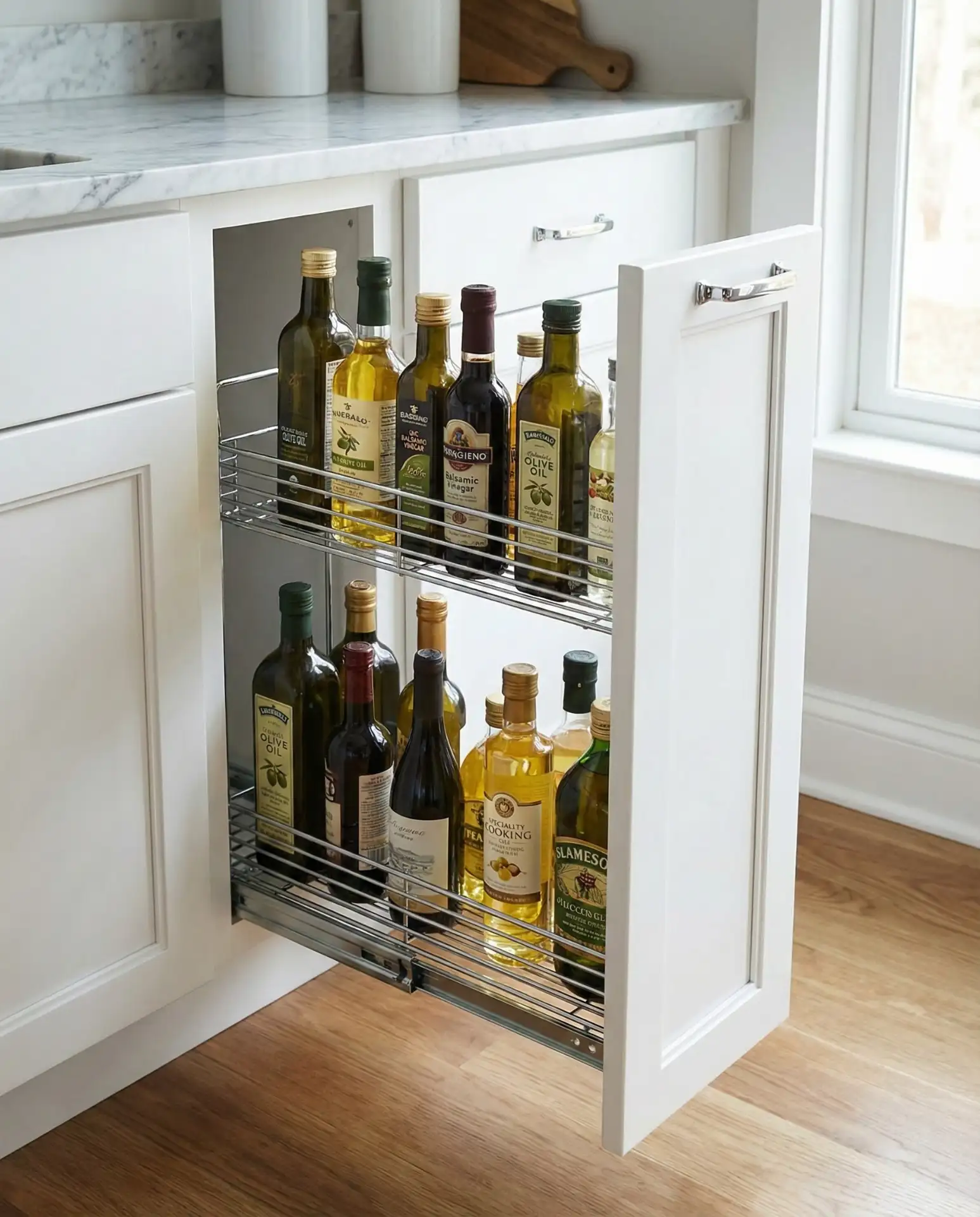 Narrow Pull-Out Bottle Organizers 1