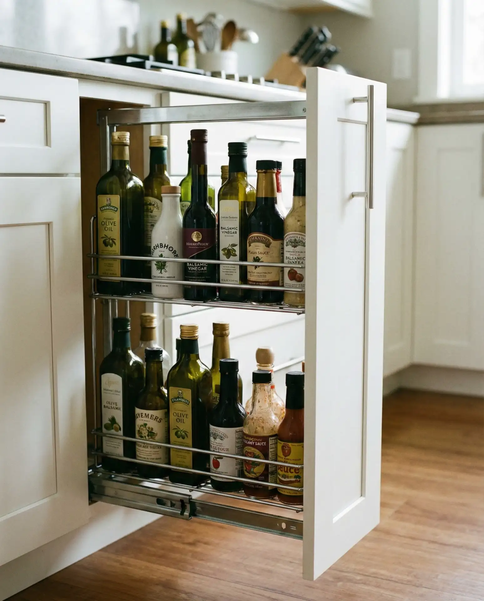 Narrow Pull-Out Bottle Organizers 2