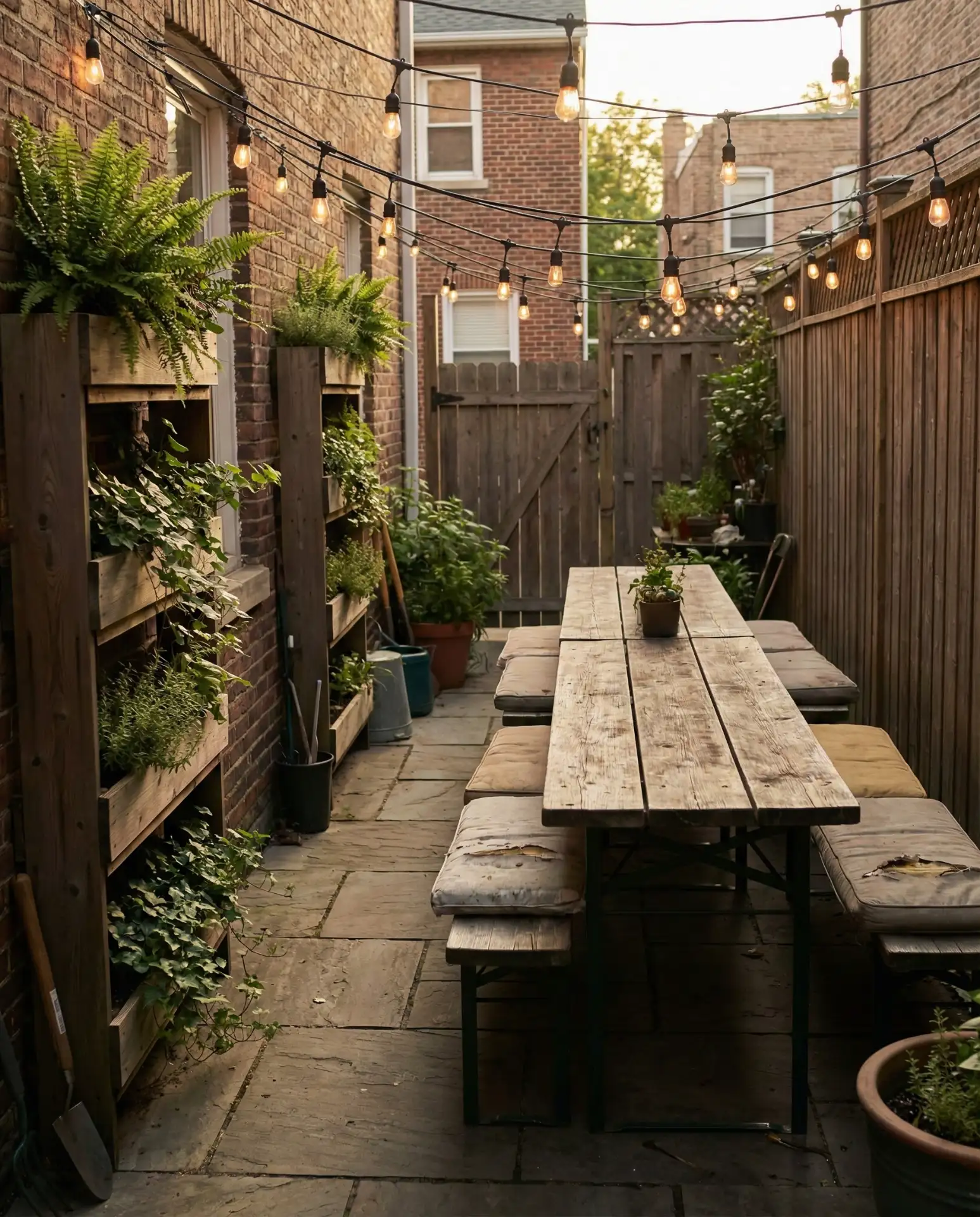Narrow Side Yard Dining Corridor 2