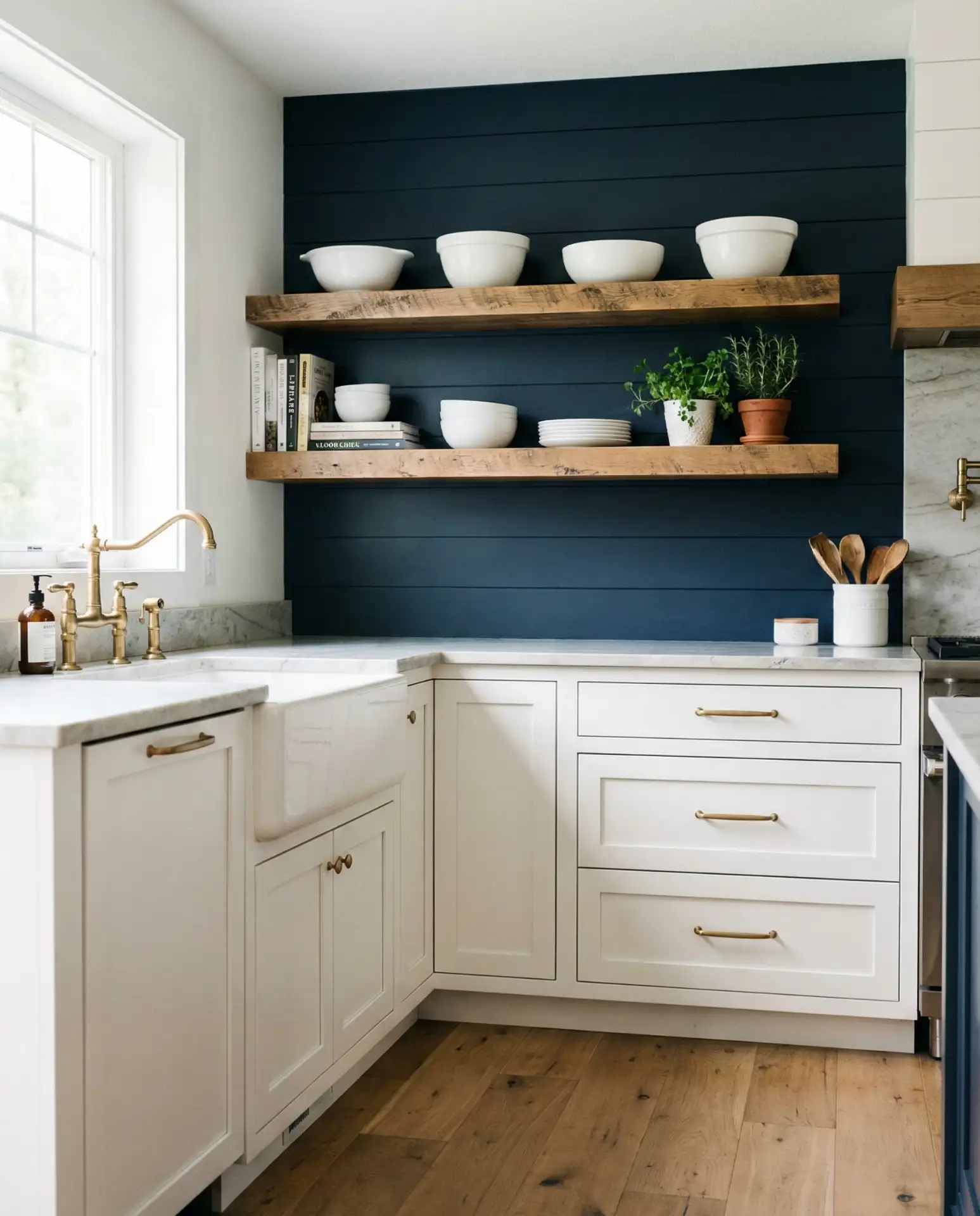 Navy Shiplap Feature Wall 1
