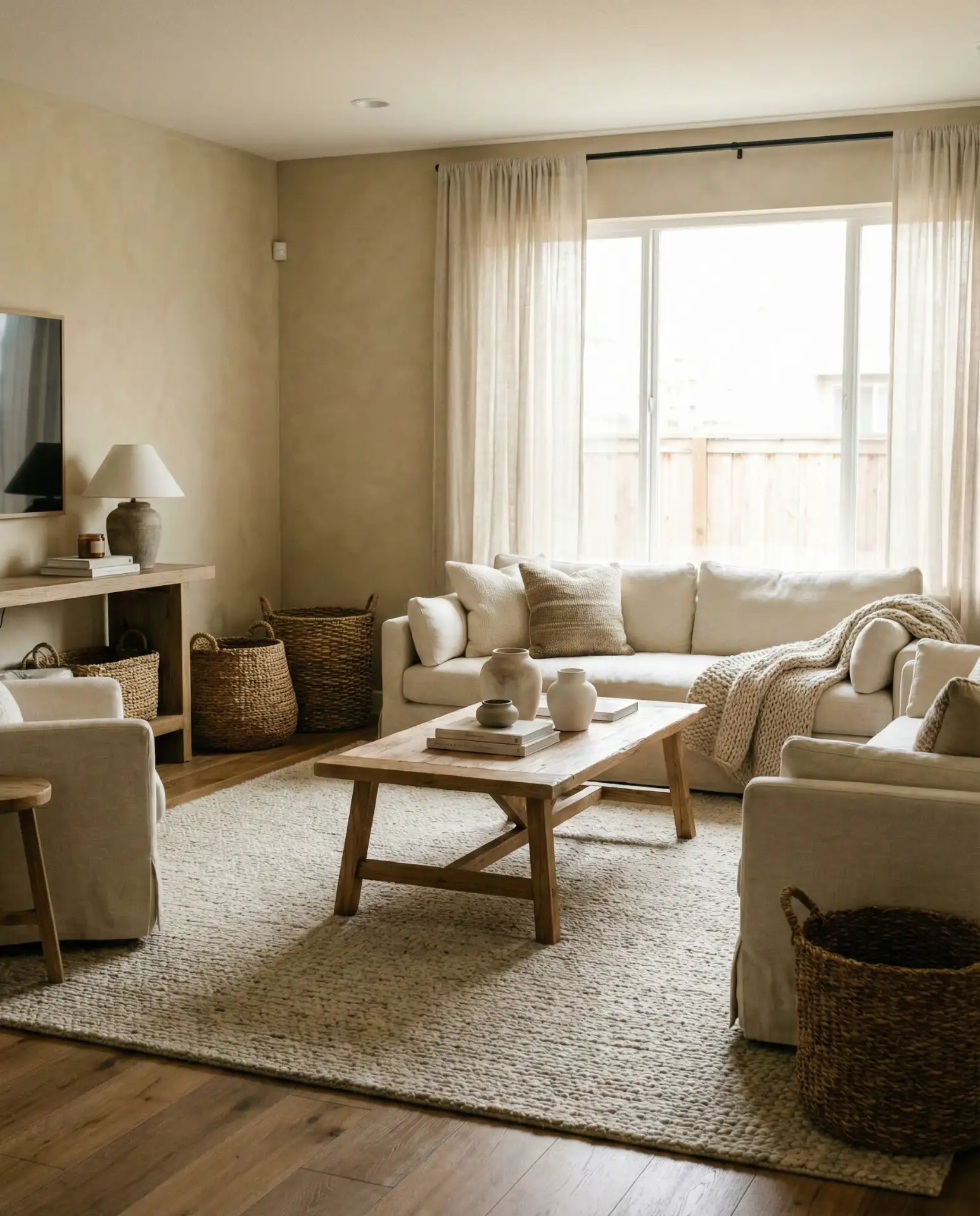 Neutral Palette with Natural Wood Warmth 1