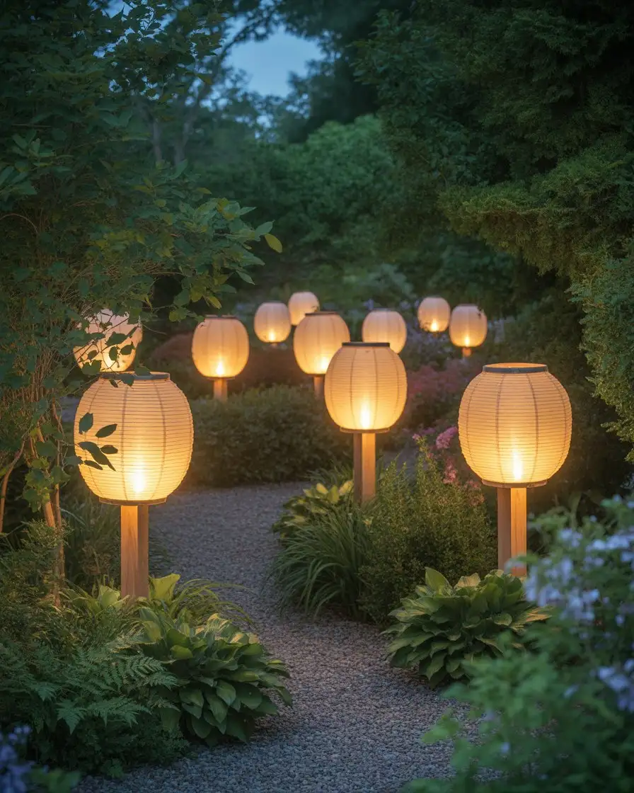 Night Garden Lantern Pathway 1