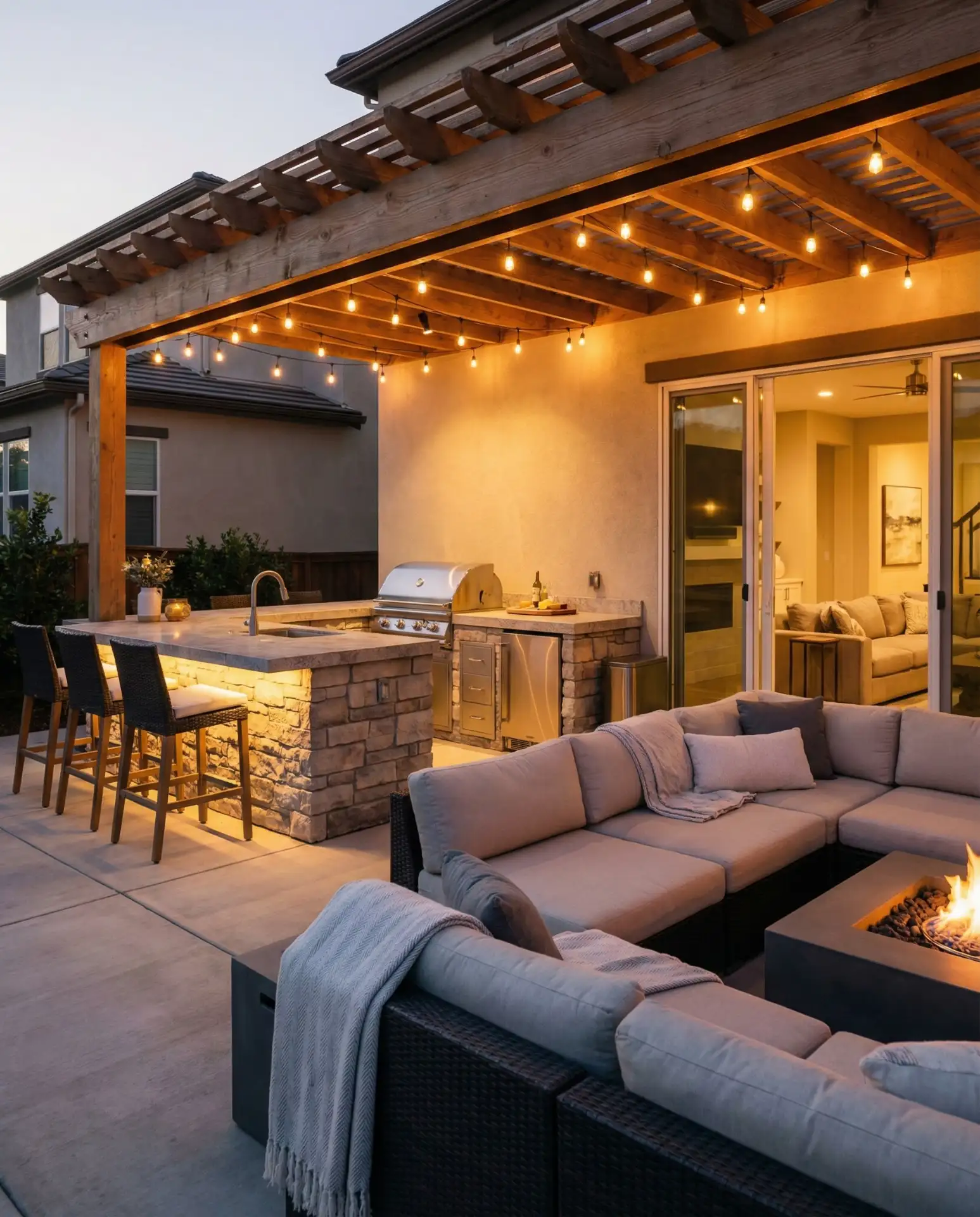 Open-Concept Kitchen and Lounge 1