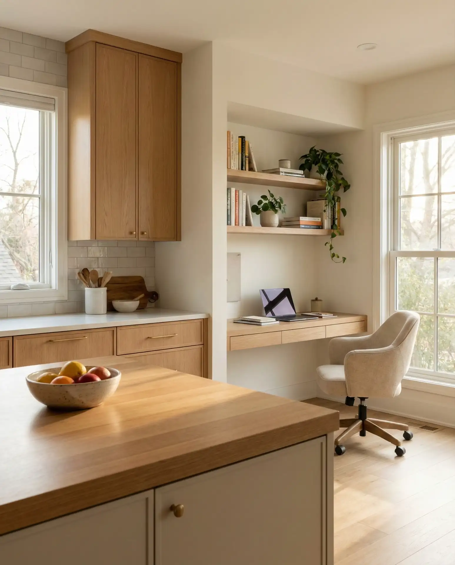 Open Kitchen with Adjacent Home Office Nook 1