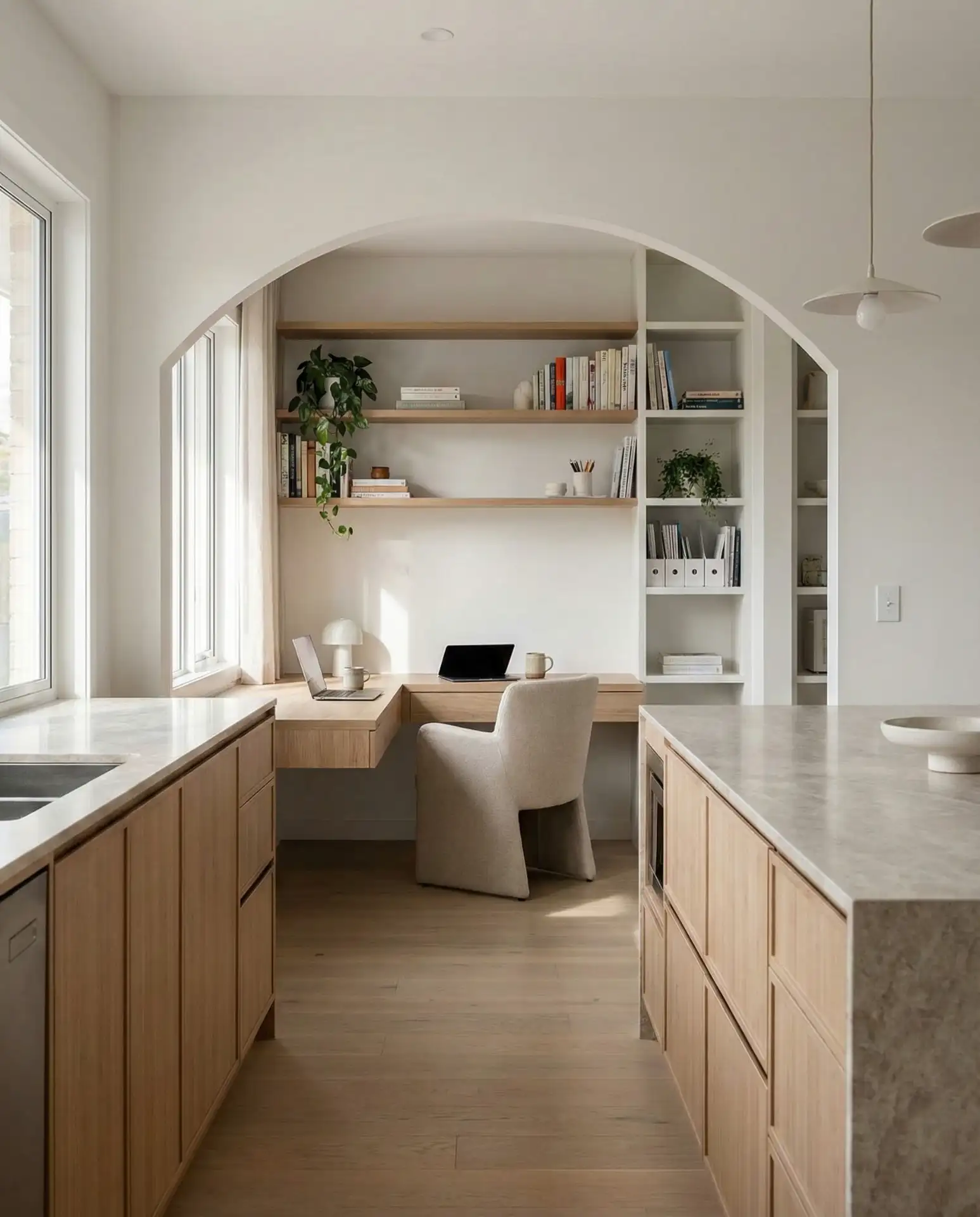 Open Kitchen with Adjacent Home Office Nook 2