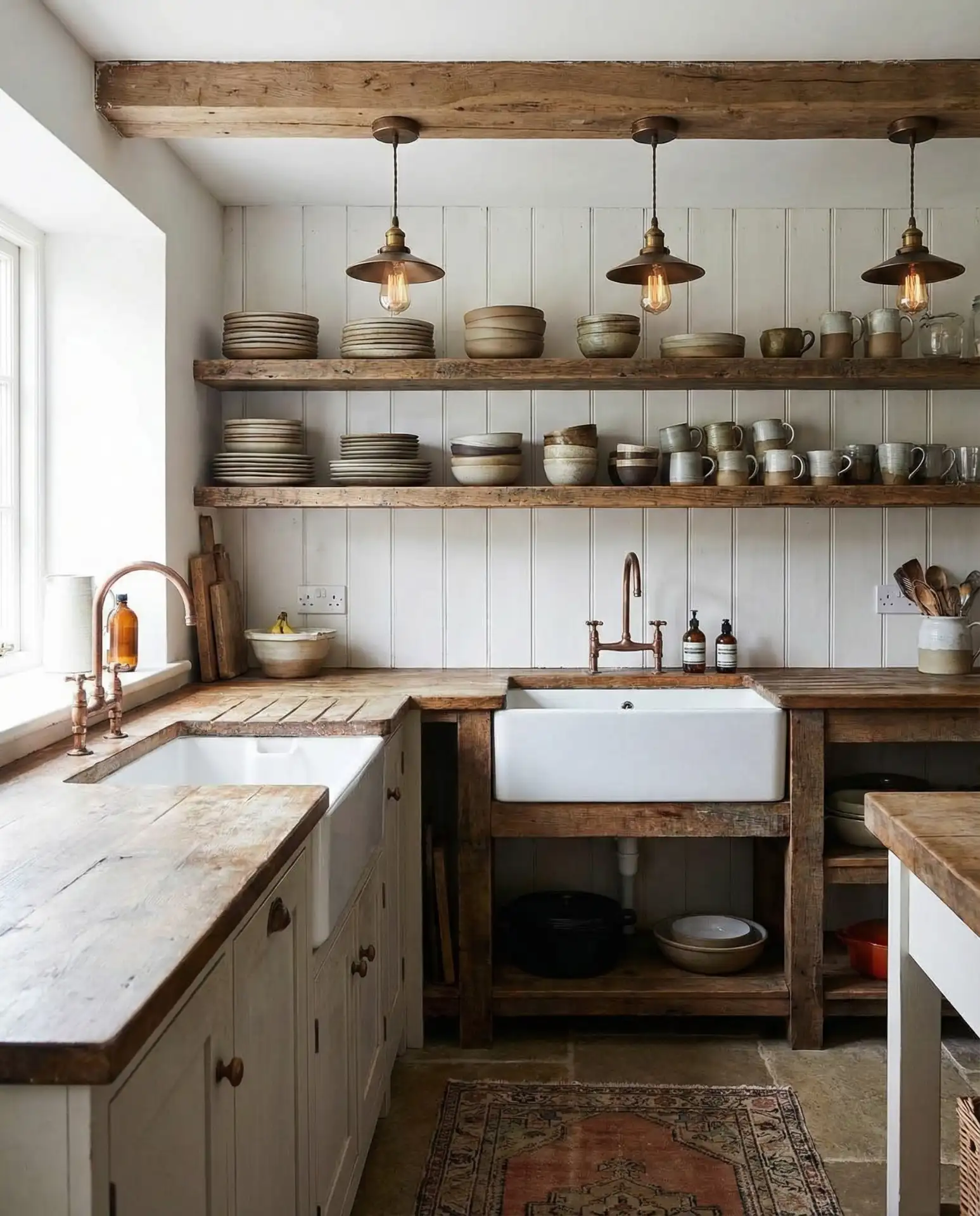 Open Shelving with Farmhouse Charm 1