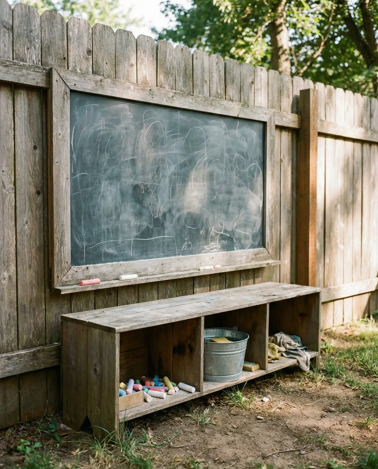 Outdoor Chalkboard and Art Station 2