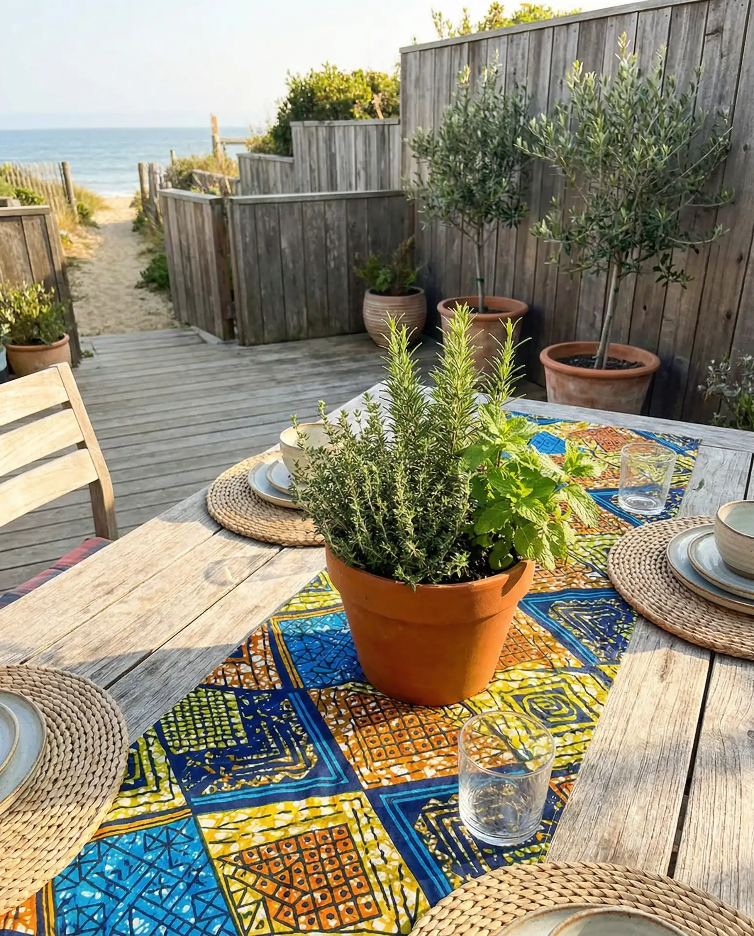 Outdoor Fabric-Wrapped Centerpiece Display 1