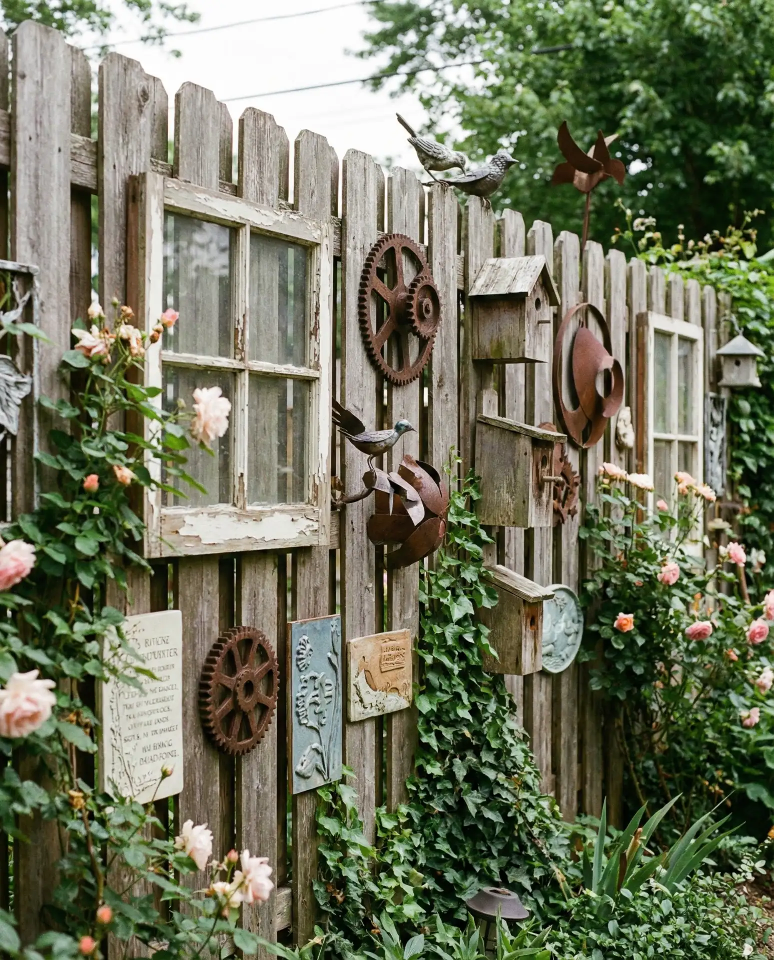 Outdoor Gallery Wall on Fence 1