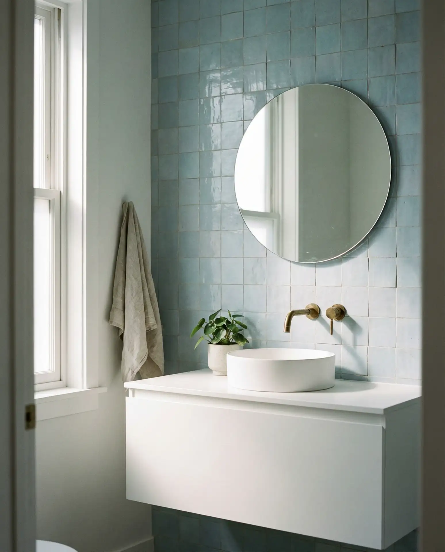 Pale Blue Zellige Tile 2