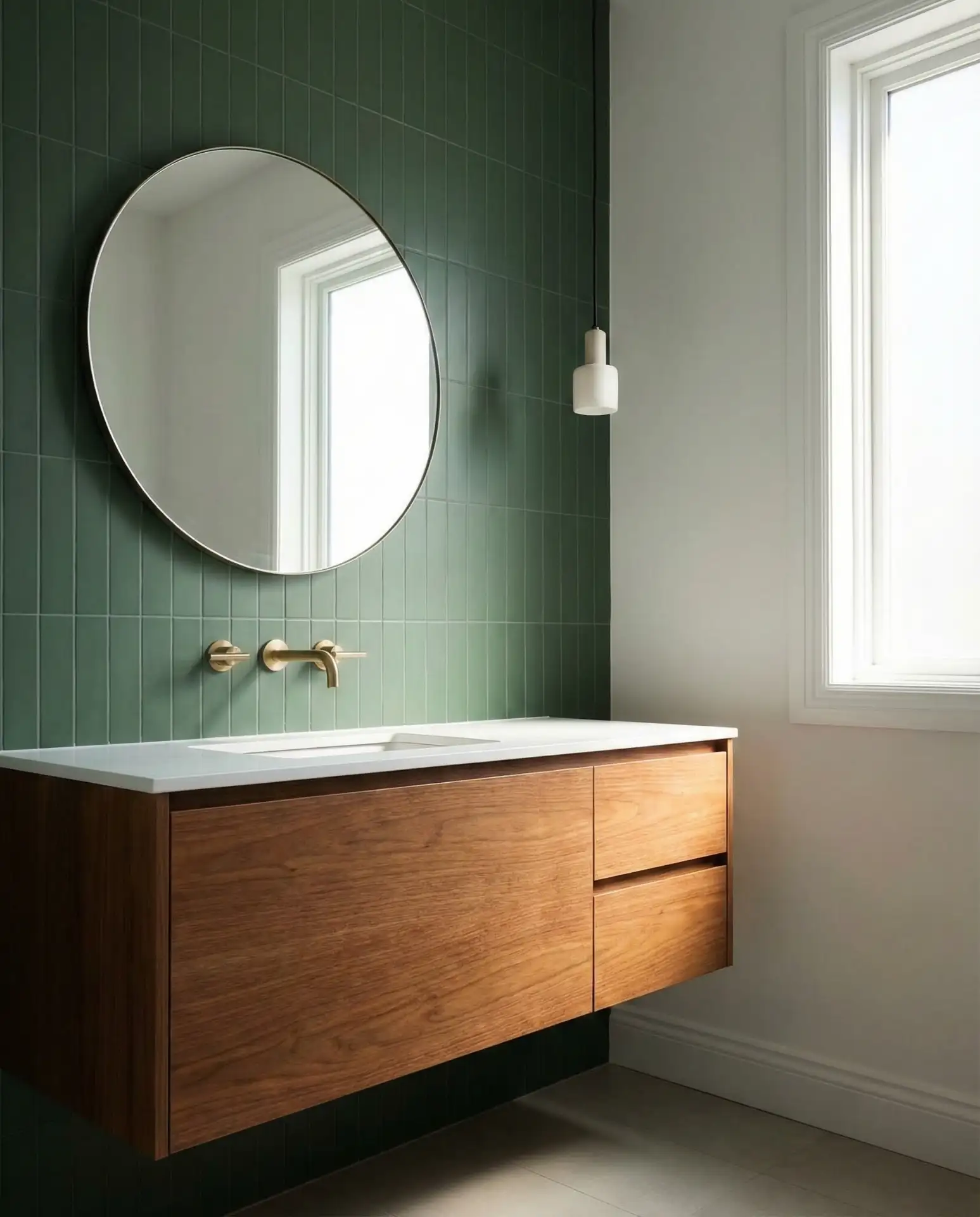 Pale Green Fish Scale Tiles 2