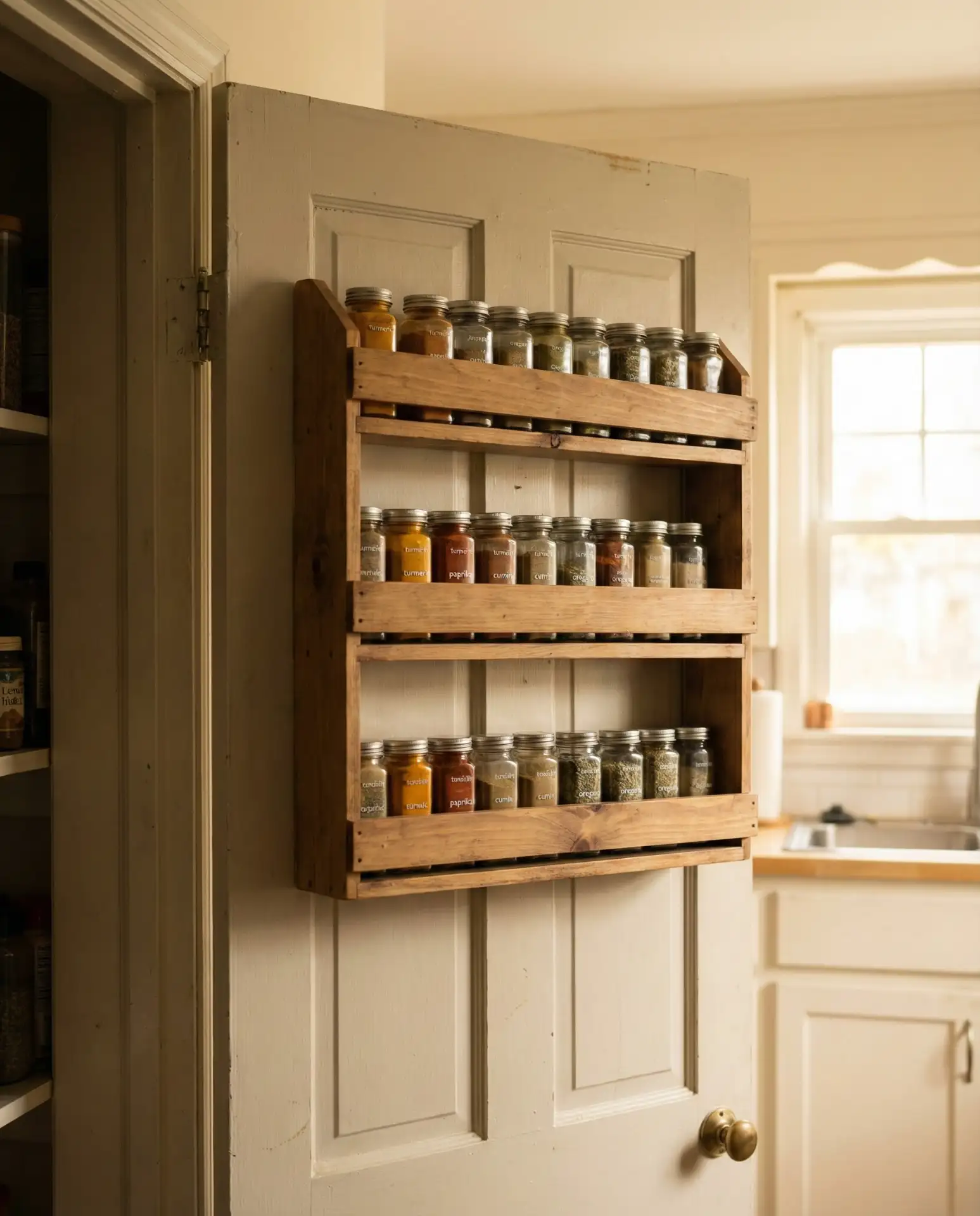 Pantry Door with Built-In Spice Rack 2