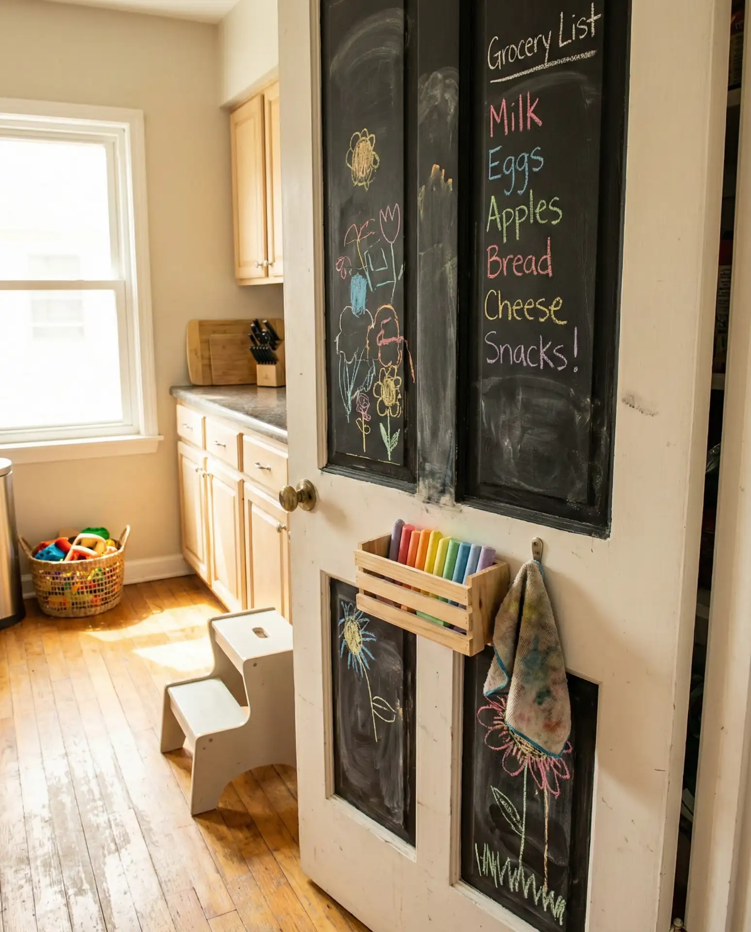 Pantry Door with Chalkboard Decor 1