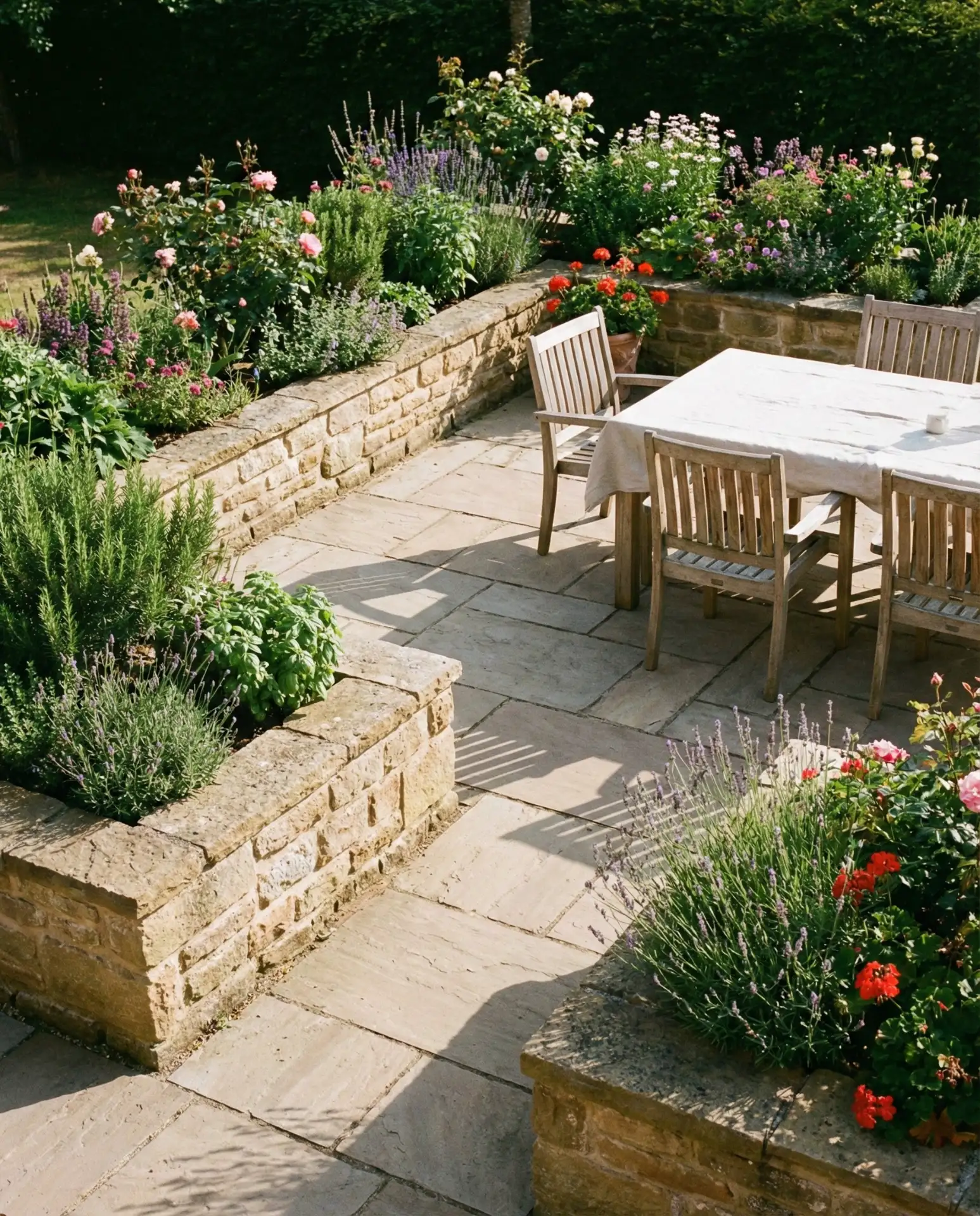 Patio Design with Integrated Planters 2