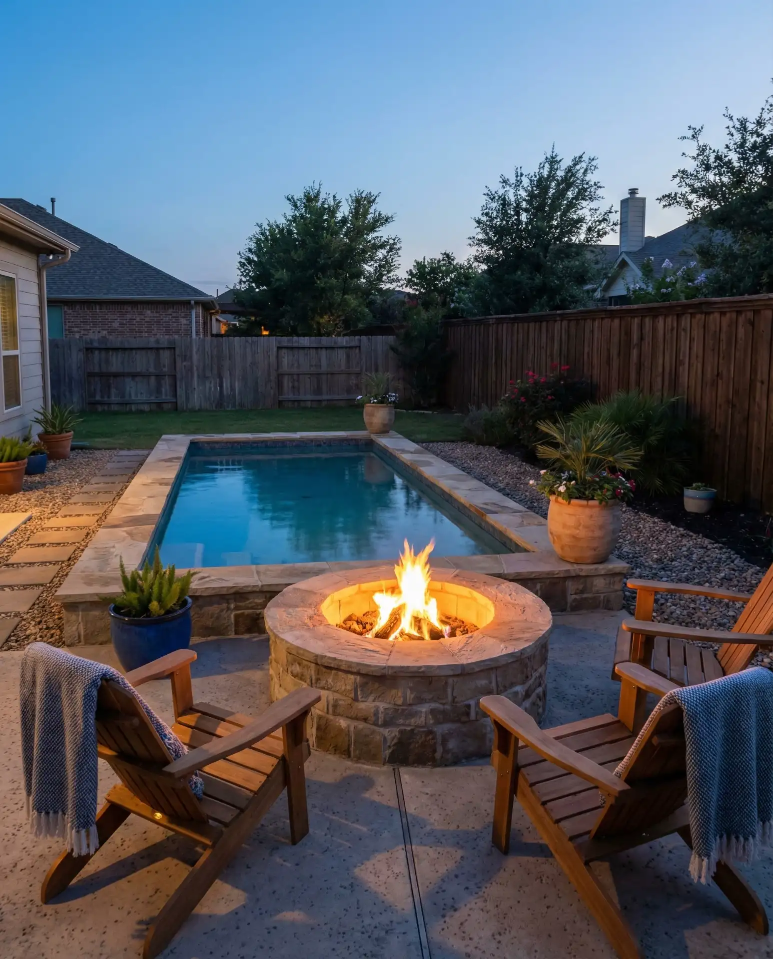 Pool-with-Adjacent-Fire-Pit-and-Lounge-Area 2