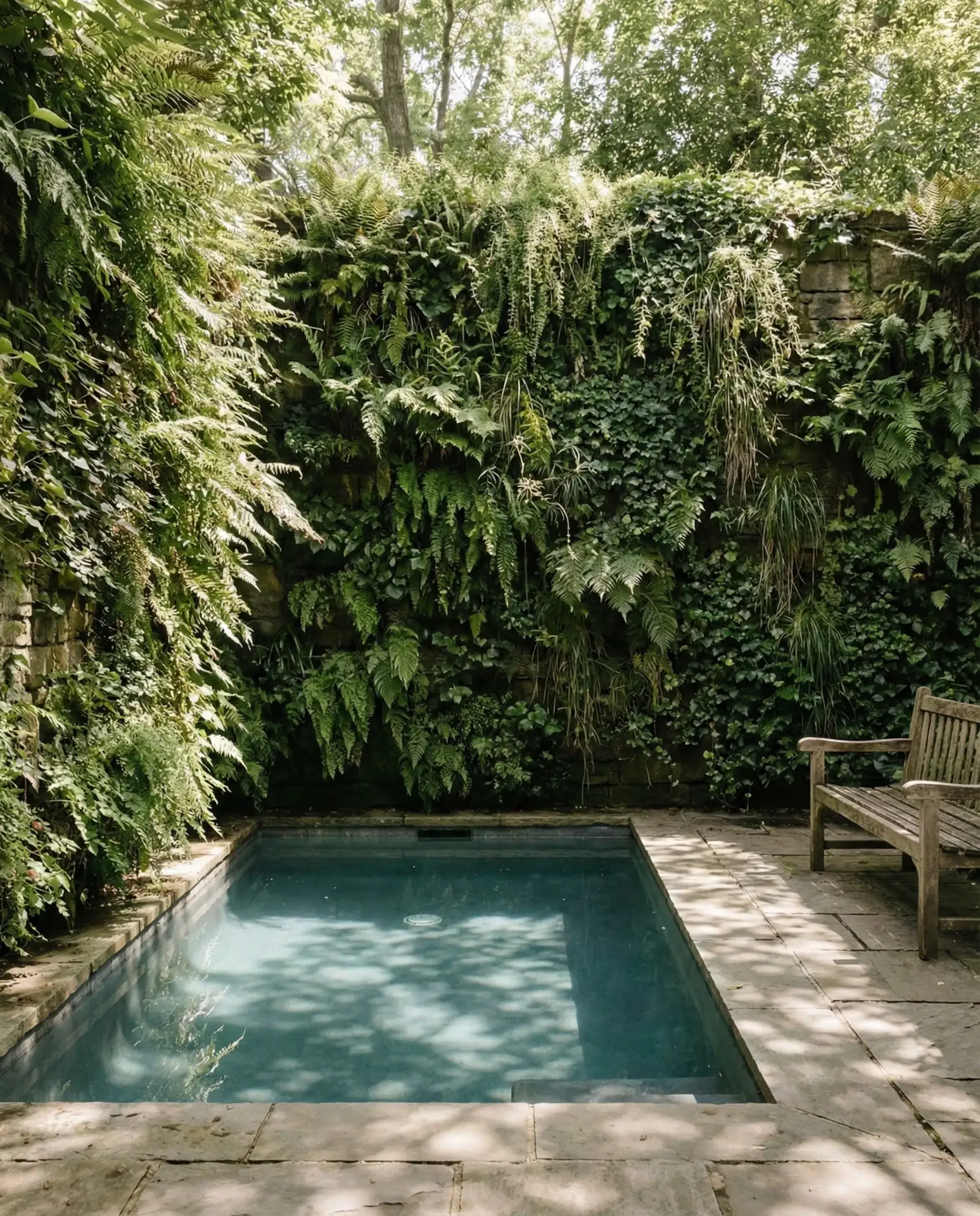 Pool with Privacy Wall and Vertical Garden 1