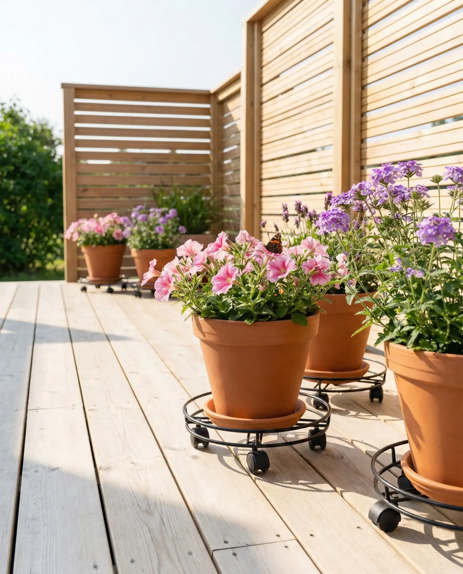 Potted Butterfly Garden on Wheels 1