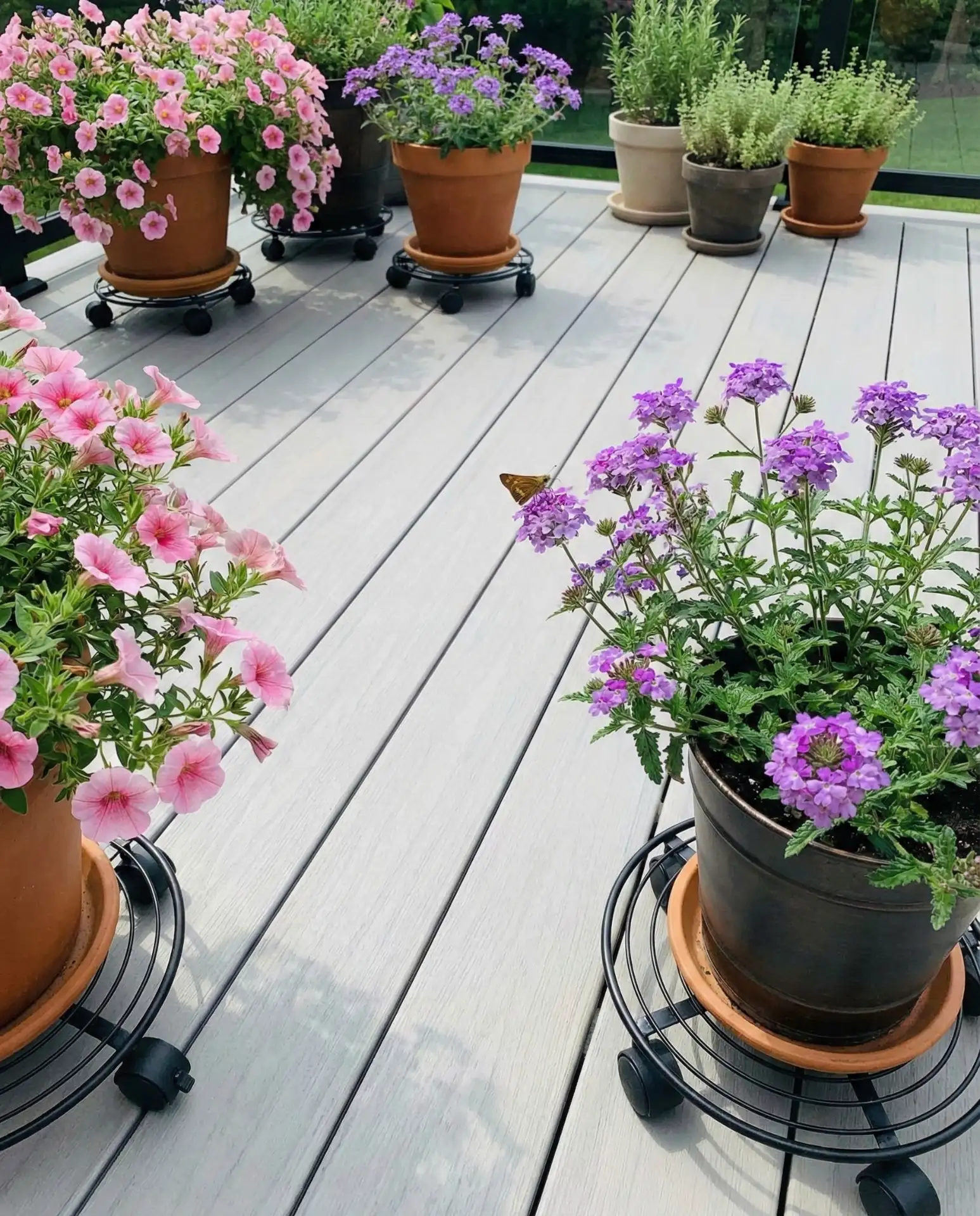 Potted Butterfly Garden on Wheels 2