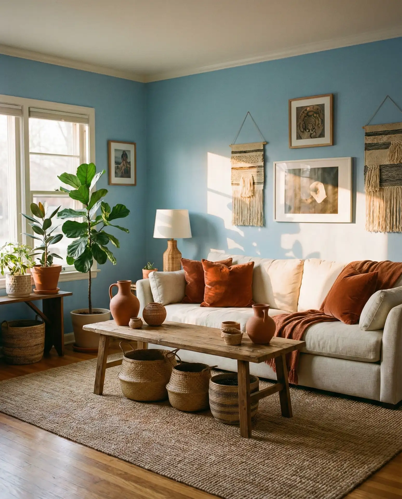 Powder Blue and Terracotta Warm Contrast 2